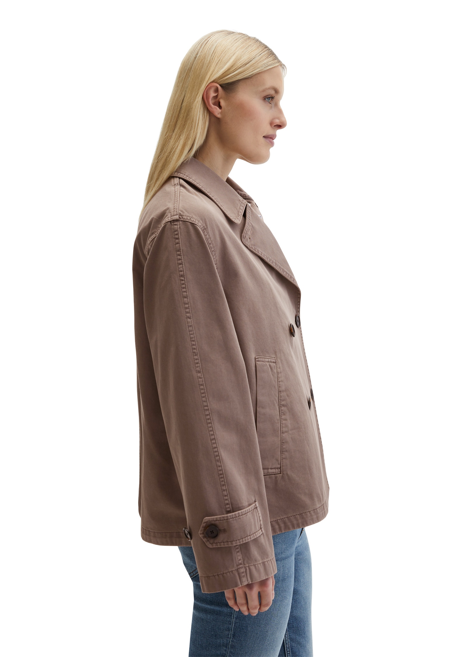 Marc O'Polo Outdoorjacke »aus Organic Cotton-Twill« ohne Kapuze