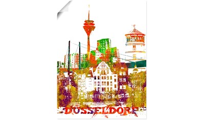 Artland Wandbild »Düsseldorf Grafik«, Düsseldorf, (1 St.), in vielen Größen &... kaufen