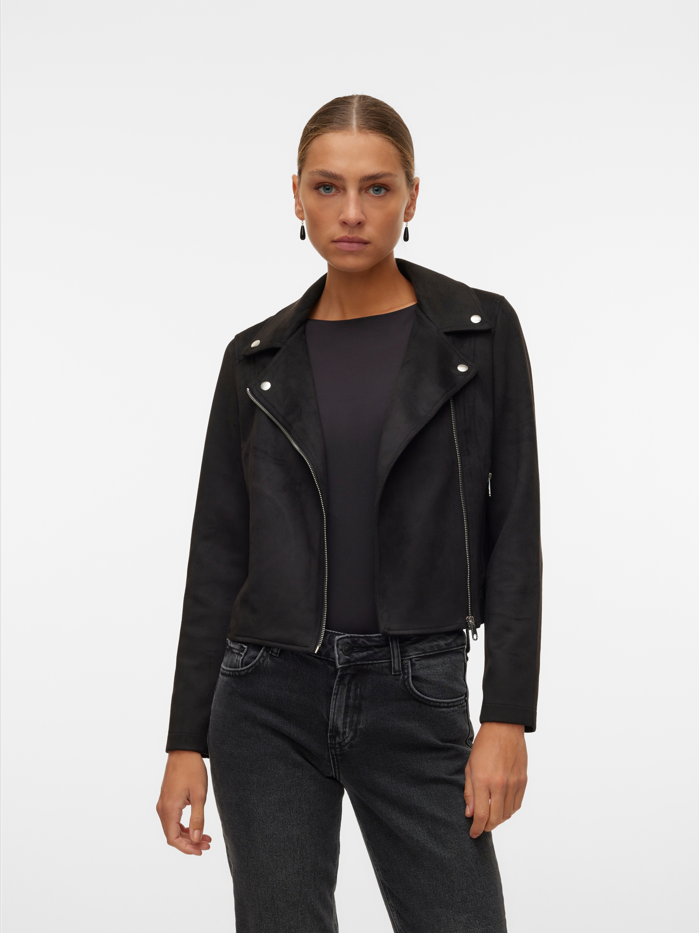 Vero Moda "VMJOSE SHORT FAUX SUEDE JACKET GA NOOS" mit asymetrischem Reißve günstig online kaufen