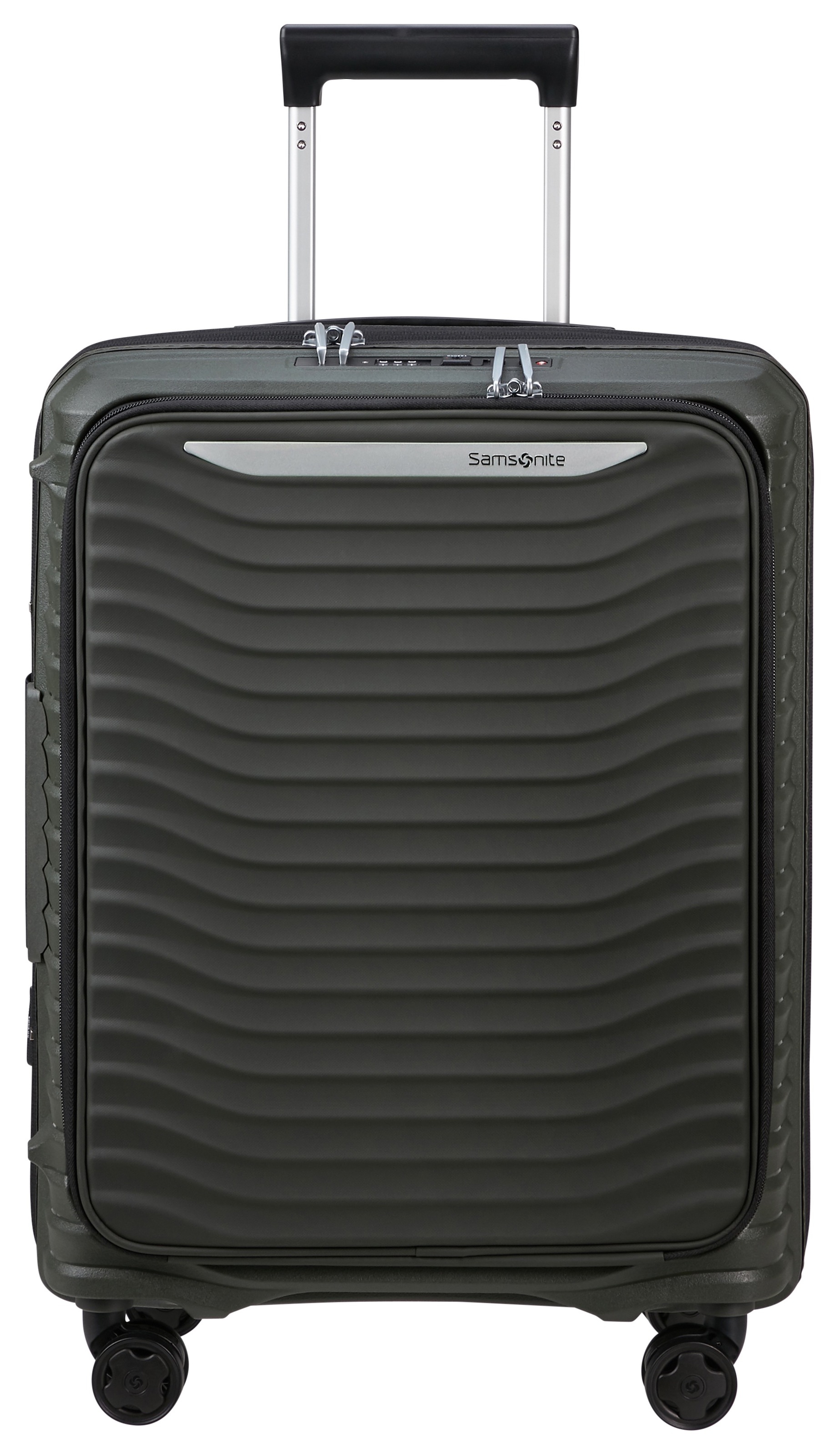 SAMSONITE Hartschalen-Trolley "UPSCAPE 55 mit Frontfach", grün, Polycarbonat, Koffer, Easy-Access-Frontfach Handgepäck Hartschalenkoffer