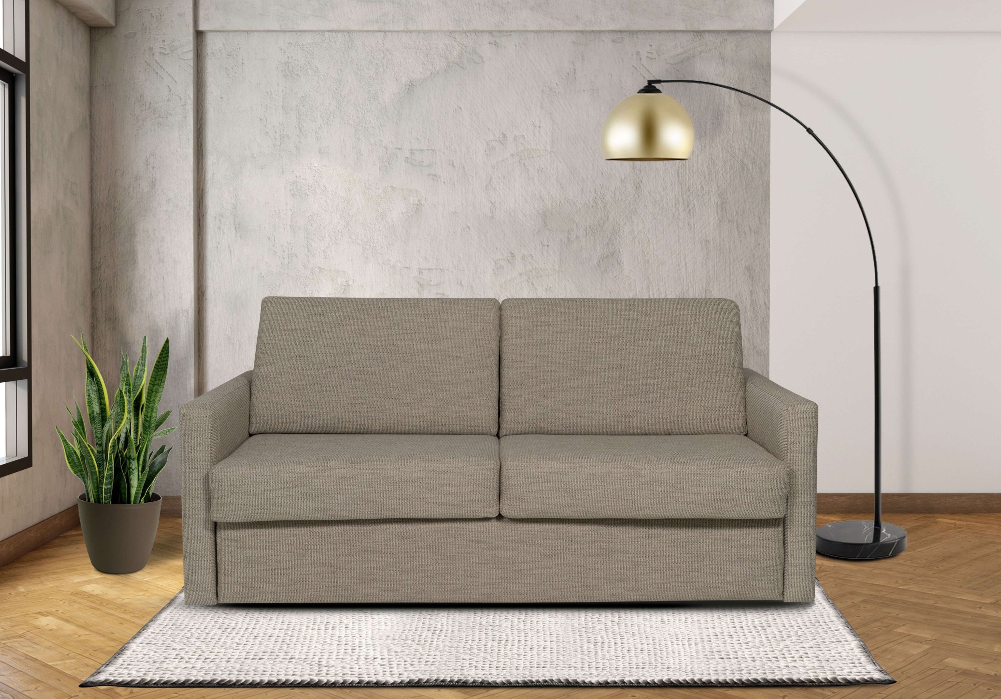 Places of Style Schlafsofa »Goldpoint 162 cm, Dauerschläfer, Liegefläche 120/200cm,«, 2-Sitzer mit Bettfunktion, Bonell-Federkernmatratze