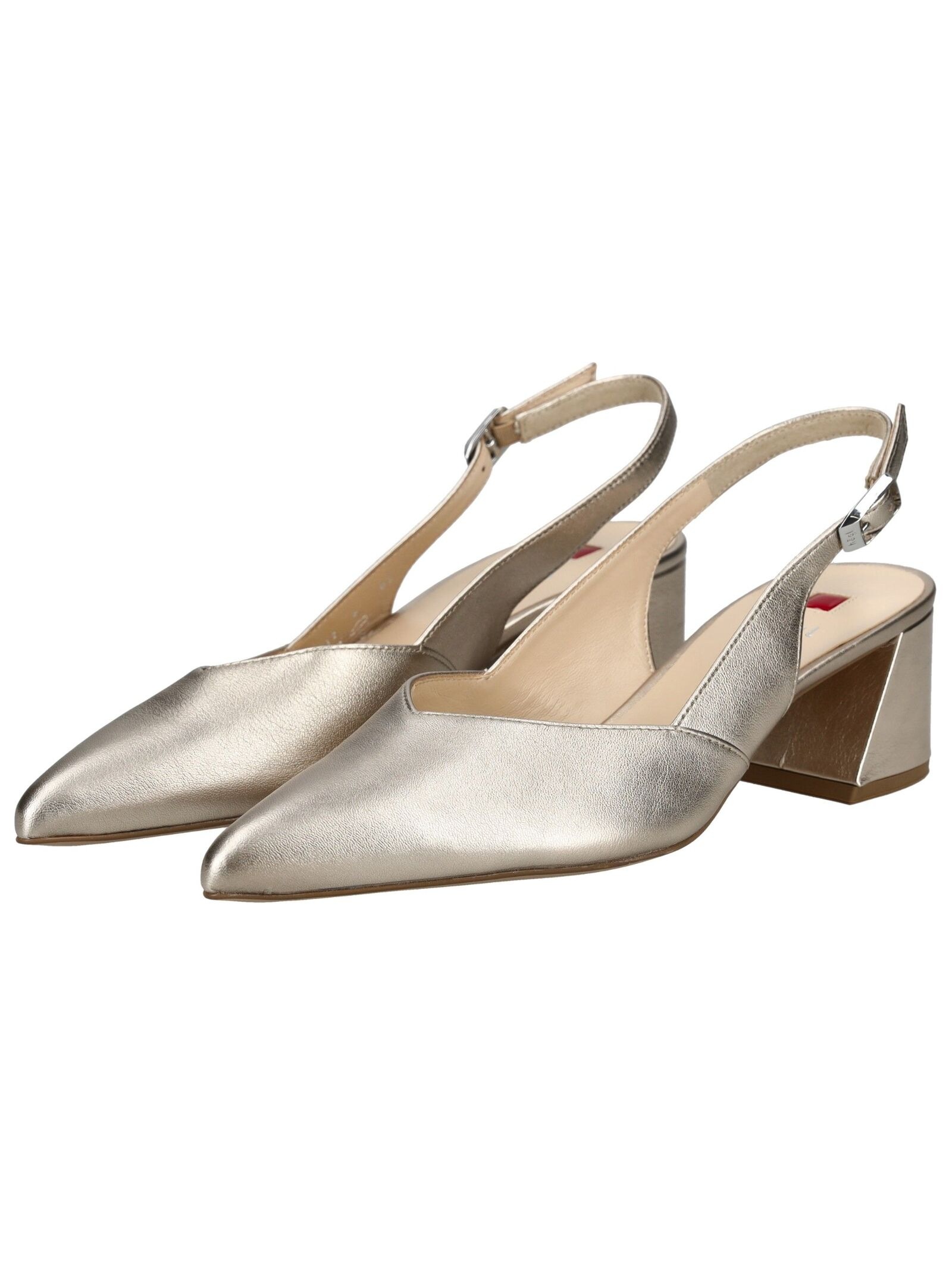 Slingpumps HÖGL "Högl Pumps Leder", Damen, Gr. 37, bronze, Leder, Schuhe Slingpumps 6