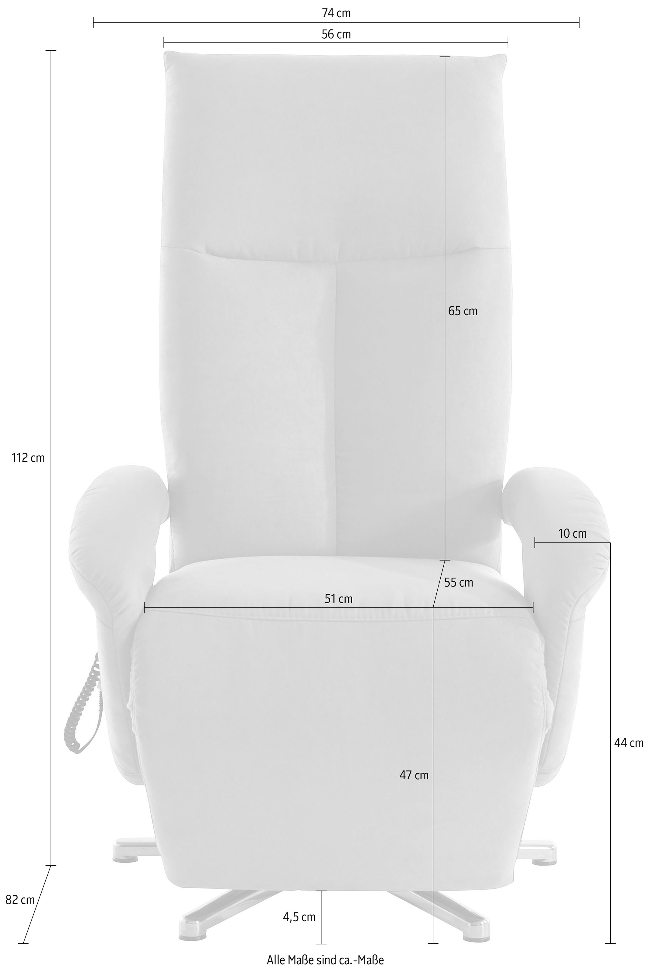 sit&more TV-Sessel »Tycoon mit Kopfteilverstellung und 360° Drehfunktion« wahlweise manuell oder elektrischer Funktion, auch mit Akku (kabellos)