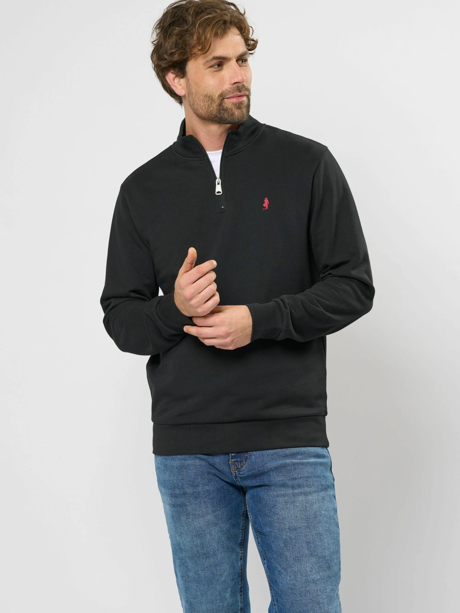 MCS Rundhalspullover »MCS sweatshirt with half-zip MCClement«