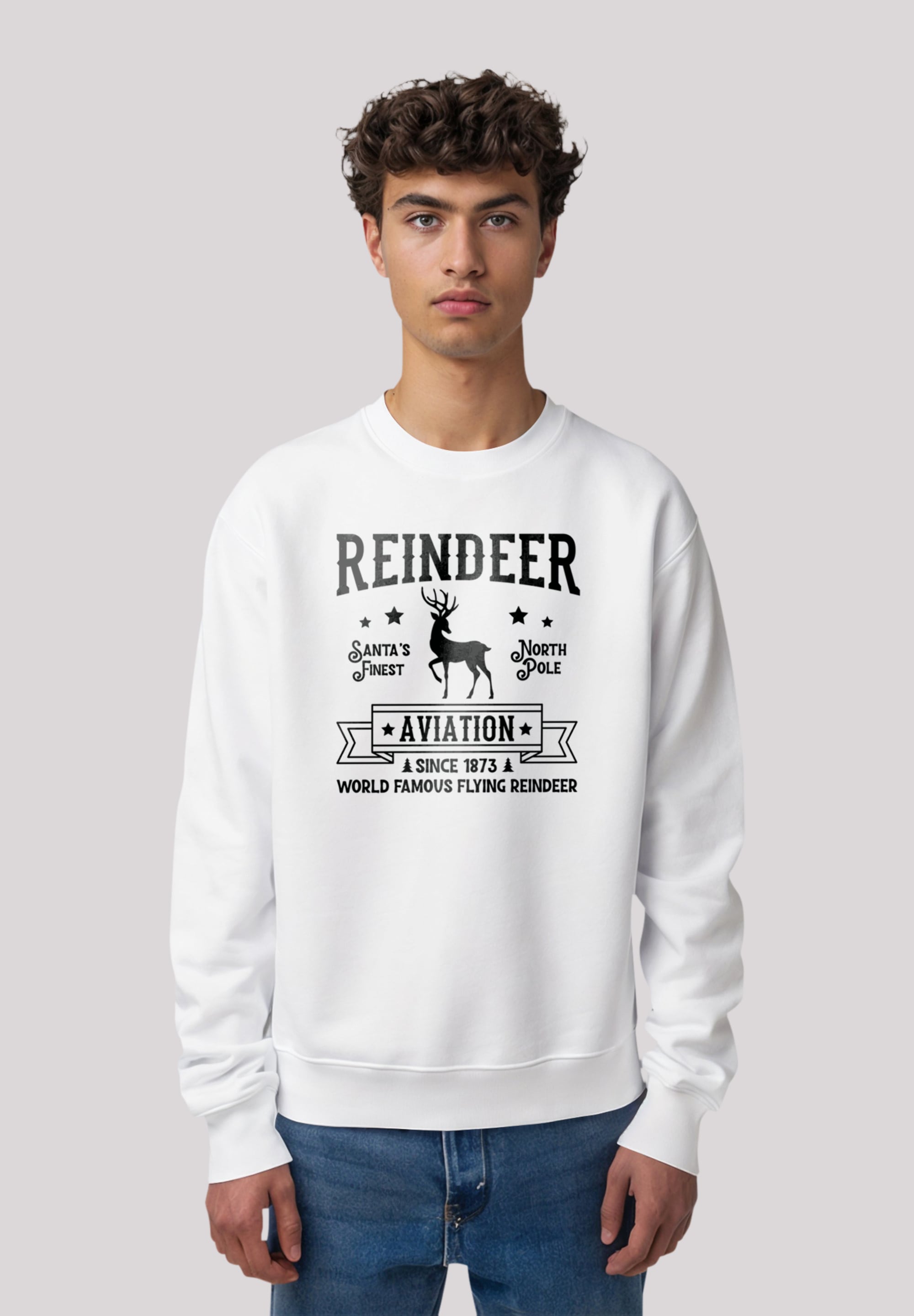 Sweatshirt »Weihnachten Reindeer Aviation Retro Sign«, Premium Qualität