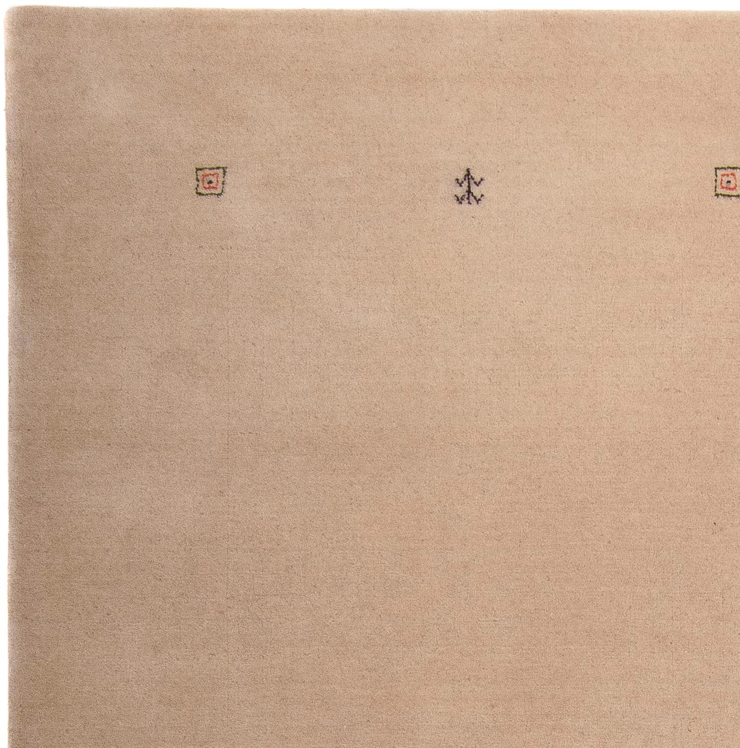 morgenland Wollteppich »Gabbeh - Loribaft Softy - 240 x 175 cm - beige«, rechteckig, Wohnzimmer, Einzelstück