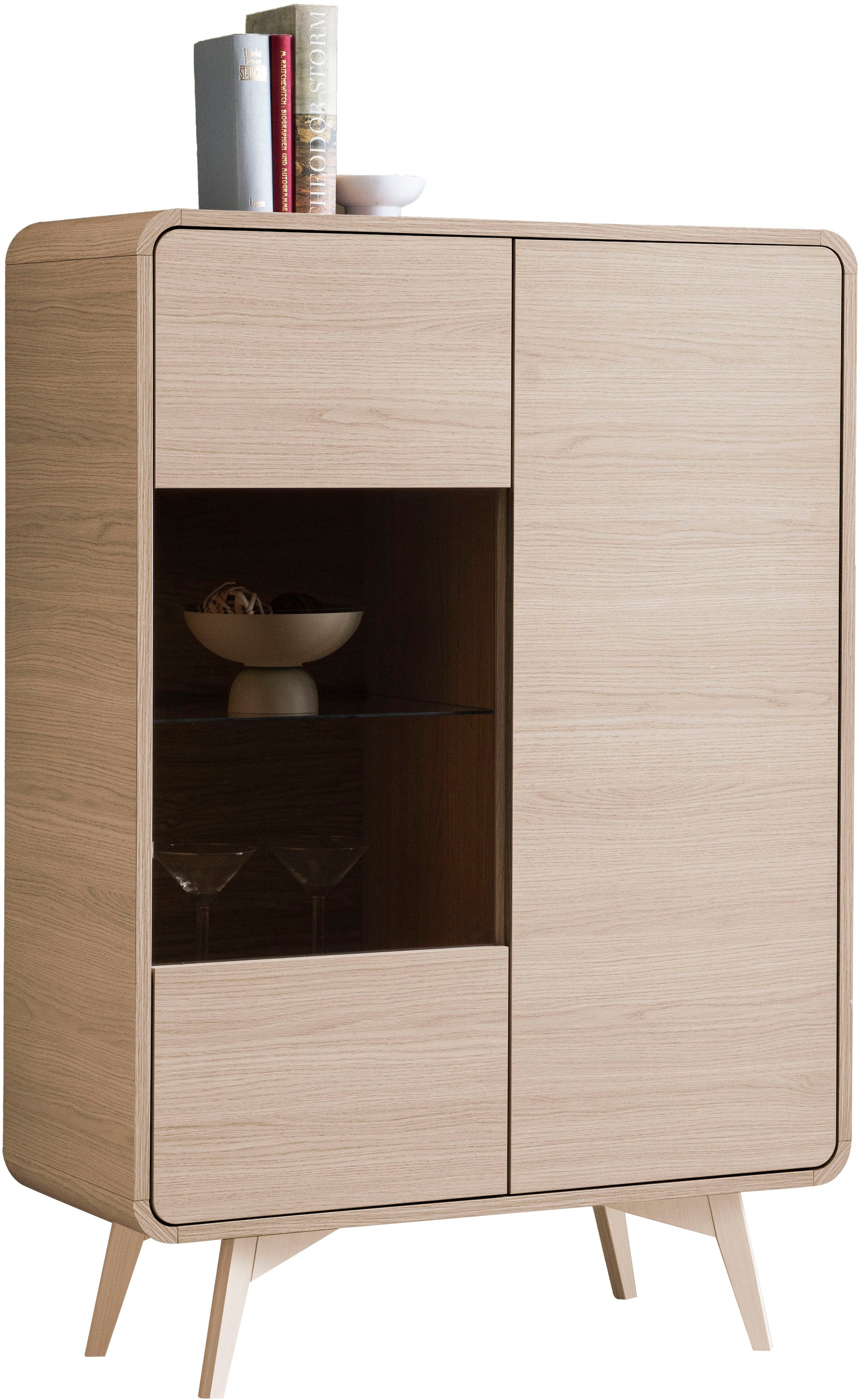 Home affaire Vitrine "Torsby, moderne Glasvitrine, Stauraumelement, Schrank günstig online kaufen