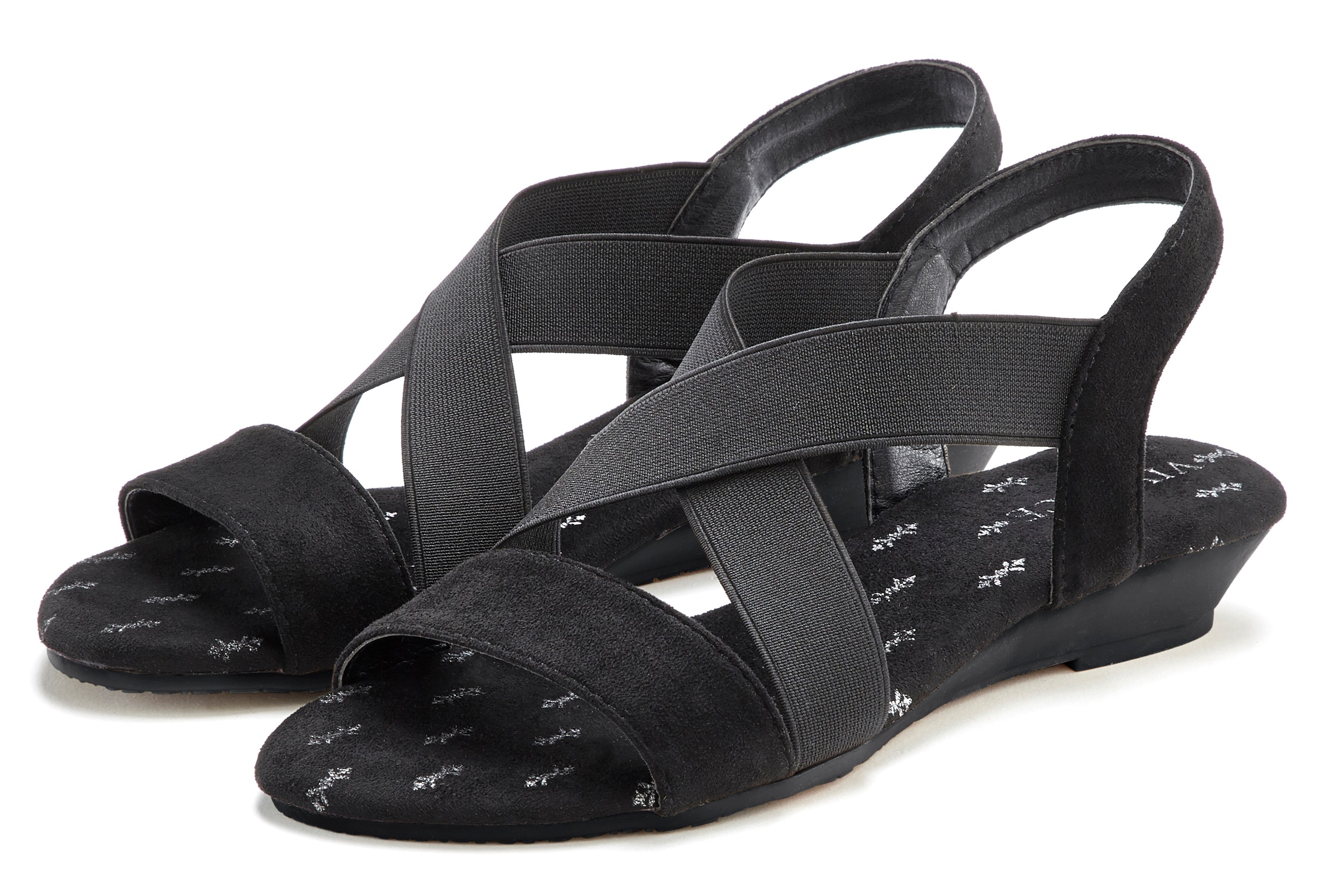 Vivance Sandalette "Sommerschuh, offener Schuh, Sandale," mit elastischen R günstig online kaufen