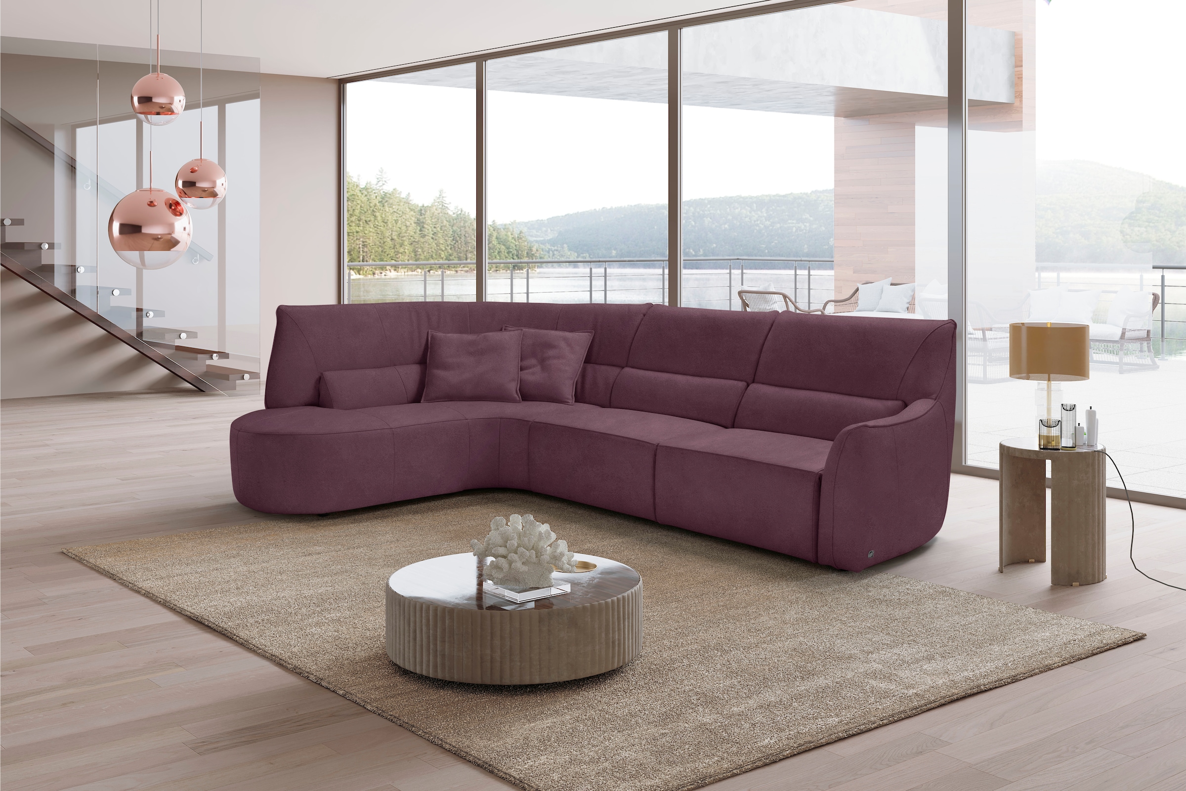 Egoitaliano Ecksofa "Puffy, extravagant & edel, Retro Designsofa, hoher Sit günstig online kaufen