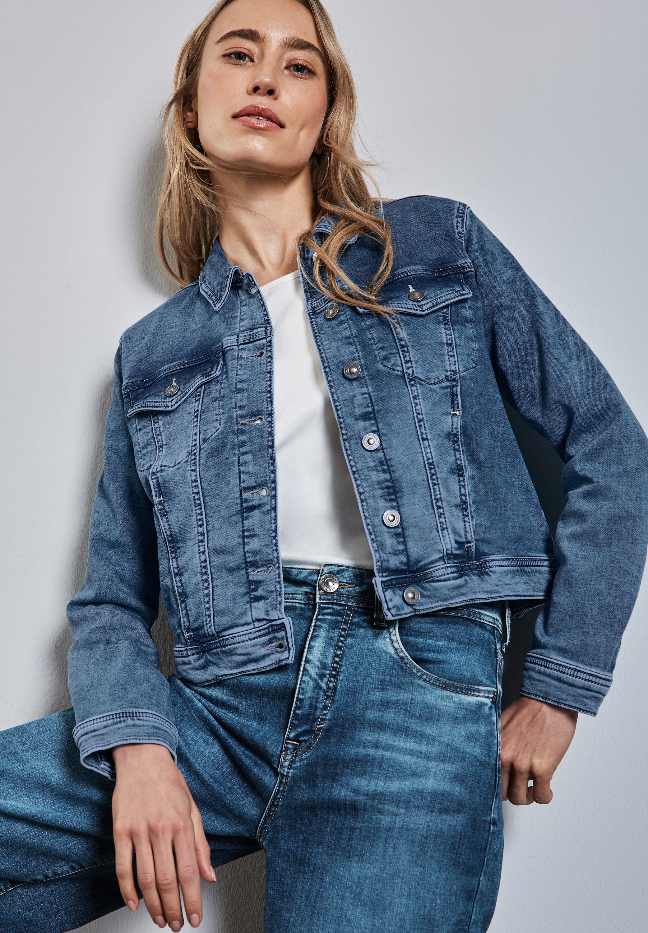 STREET ONE Jeansjacke ohne Kapuze mit Brusttaschen günstig online kaufen