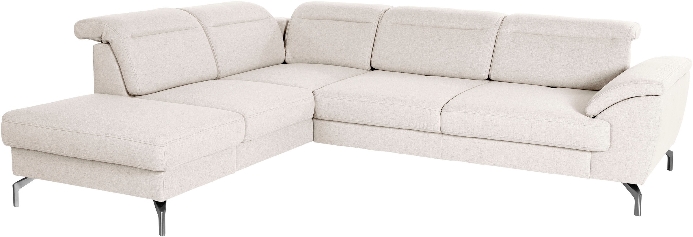 sit&more Ecksofa "Percy L-Form", 15 cm Fußhöhe, Sitztiefenverstellung, wahl günstig online kaufen