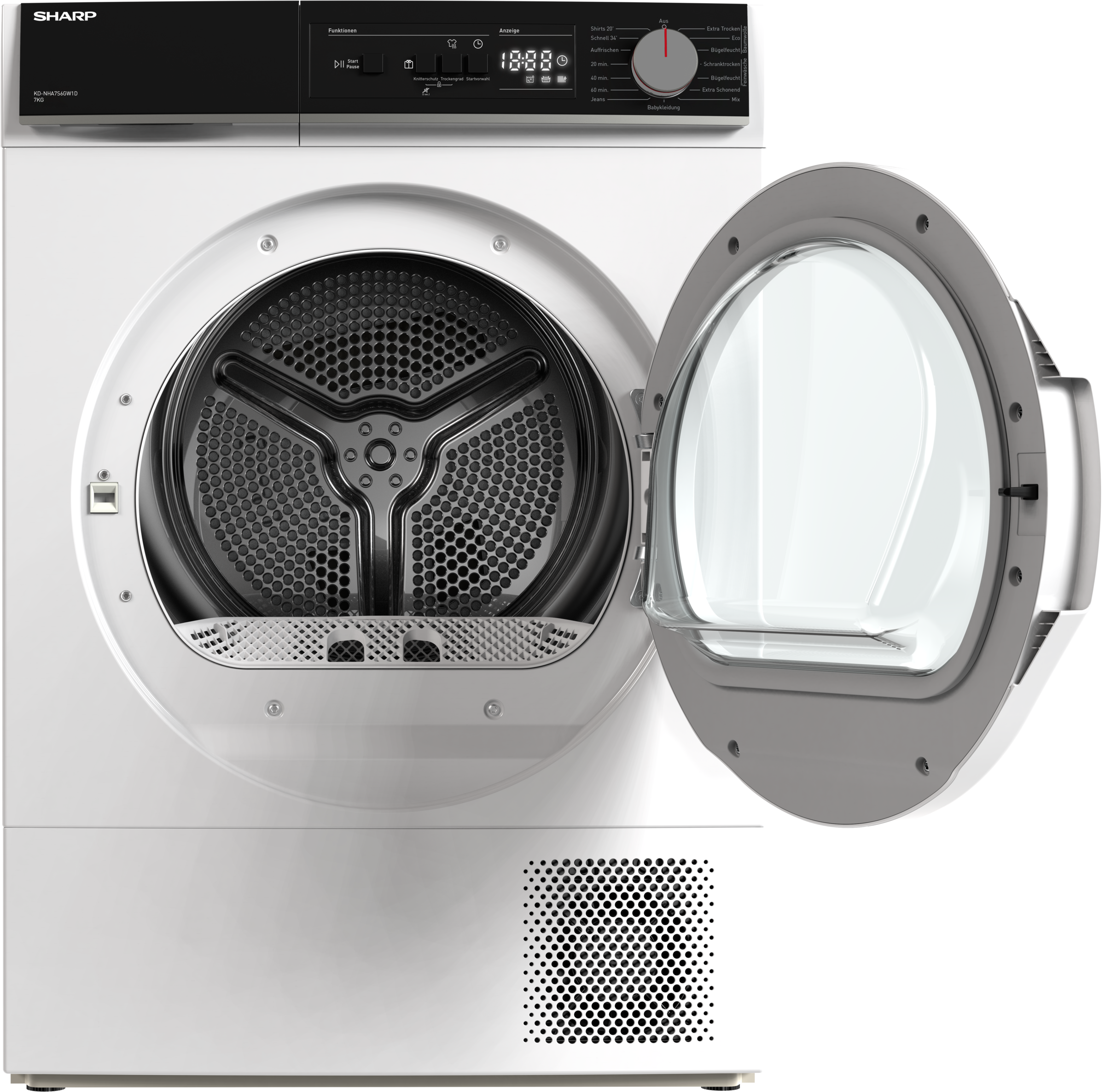 Sharp Wärmepumpentrockner "KD-NHA7S6GW1D-DE" Budget Class 7kg / EEK D / 3 T günstig online kaufen