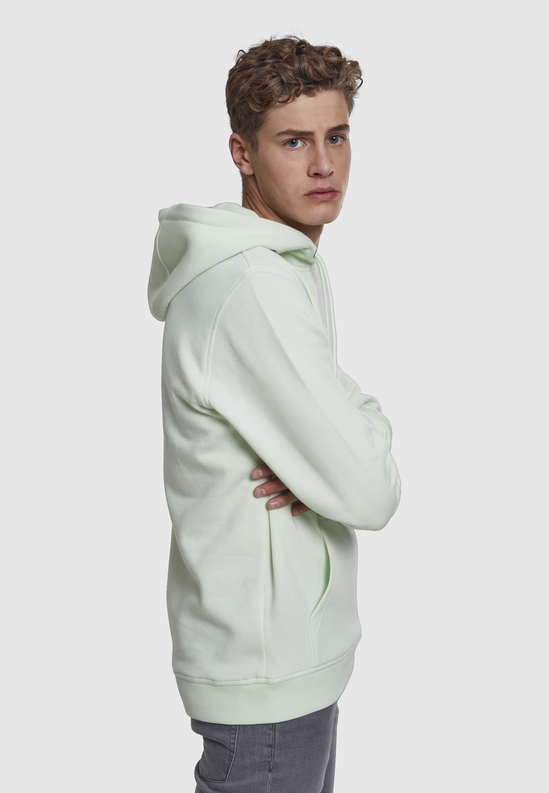 URBAN CLASSICS Rundhalspullover »Urban Classics Herren Basic Sweat Hoody« 1 Stk.