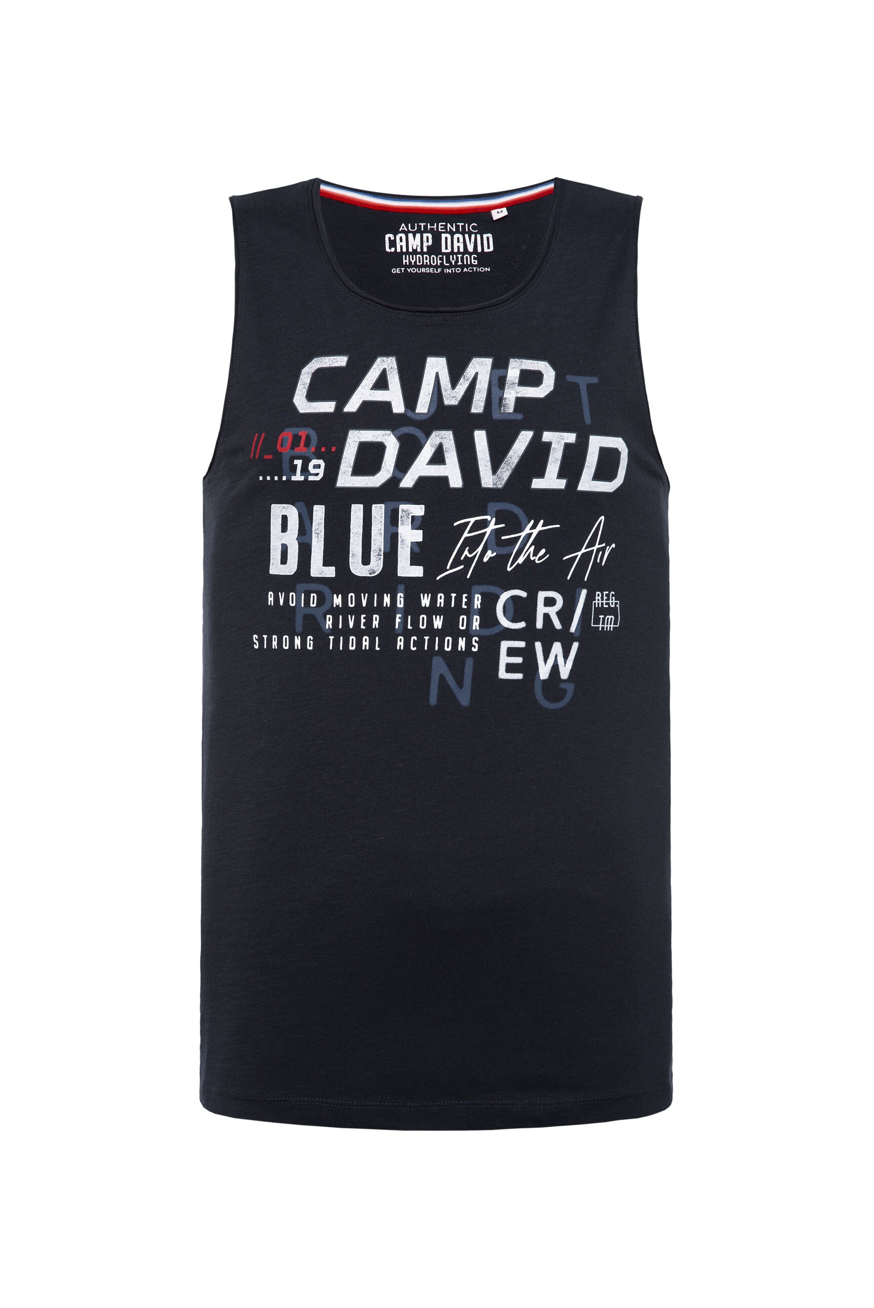 CAMP DAVID Tanktop, mit offenen Kanten an den Ausschnitten