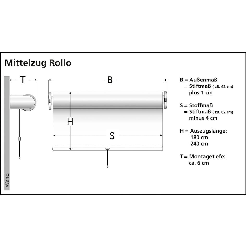 Liedeco Springrollo »Uni«, verdunkelnd, Perlreflex-beschichtet, mit Bohren, freihängend