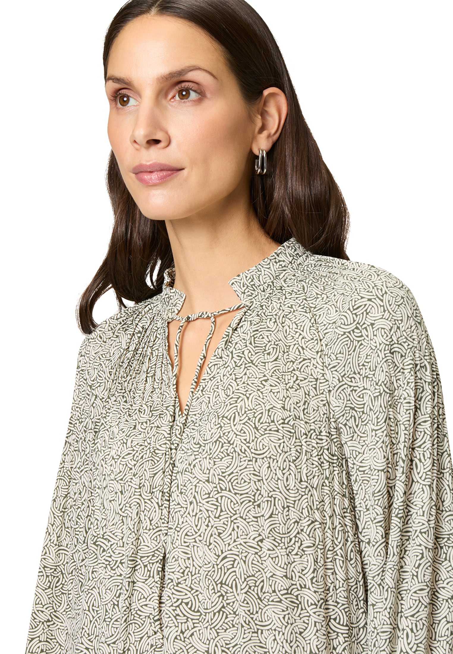 Zero Klassische Bluse »zero Bluse mit Bindedetail und Druck«