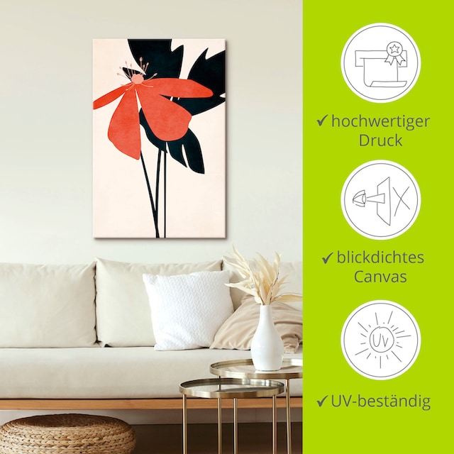 Black Friday Artland Wandbild »Denke an dich«, Blumenbilder, (1 St.), als  Alubild, Leinwandbild, Wandaufkleber oder Poster in versch. Größen | BAUR