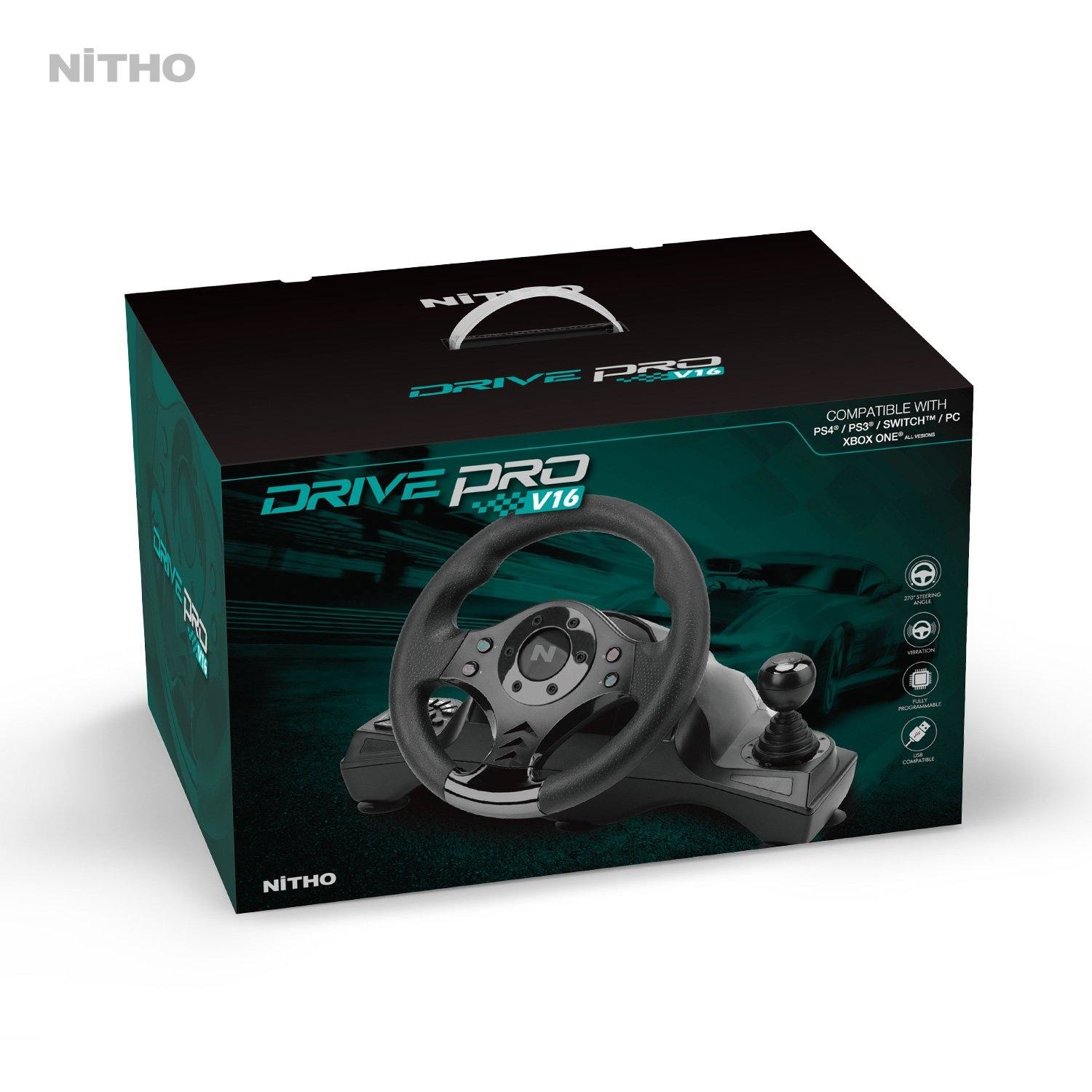NITHO Lenkrad »Nitho Lenkrad Drive Pro V16 Racing schwarz«