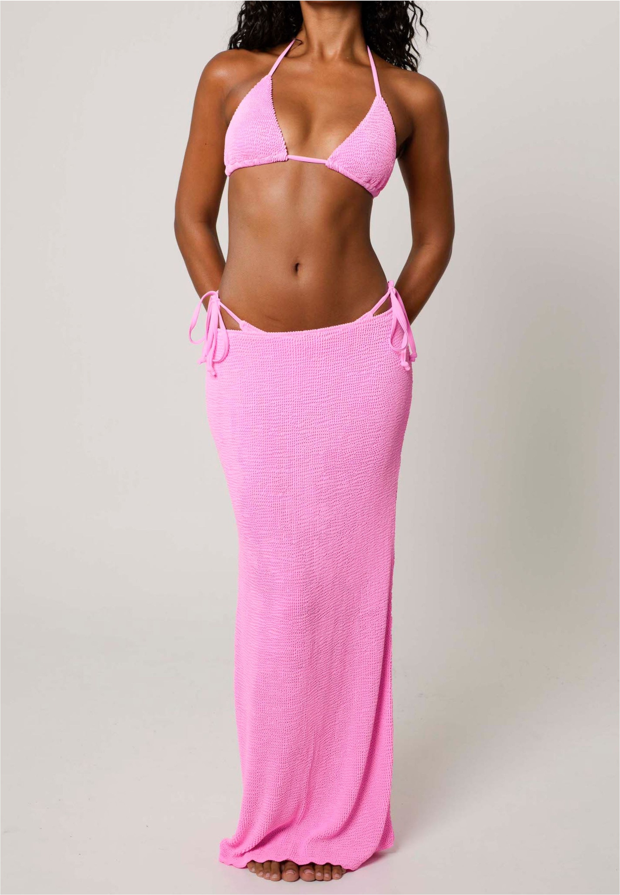 Moda Minx Sommerrock "Scrunch Long Maxi Skirt" 1 Stk. mit strukturiertem Scrunch-Material