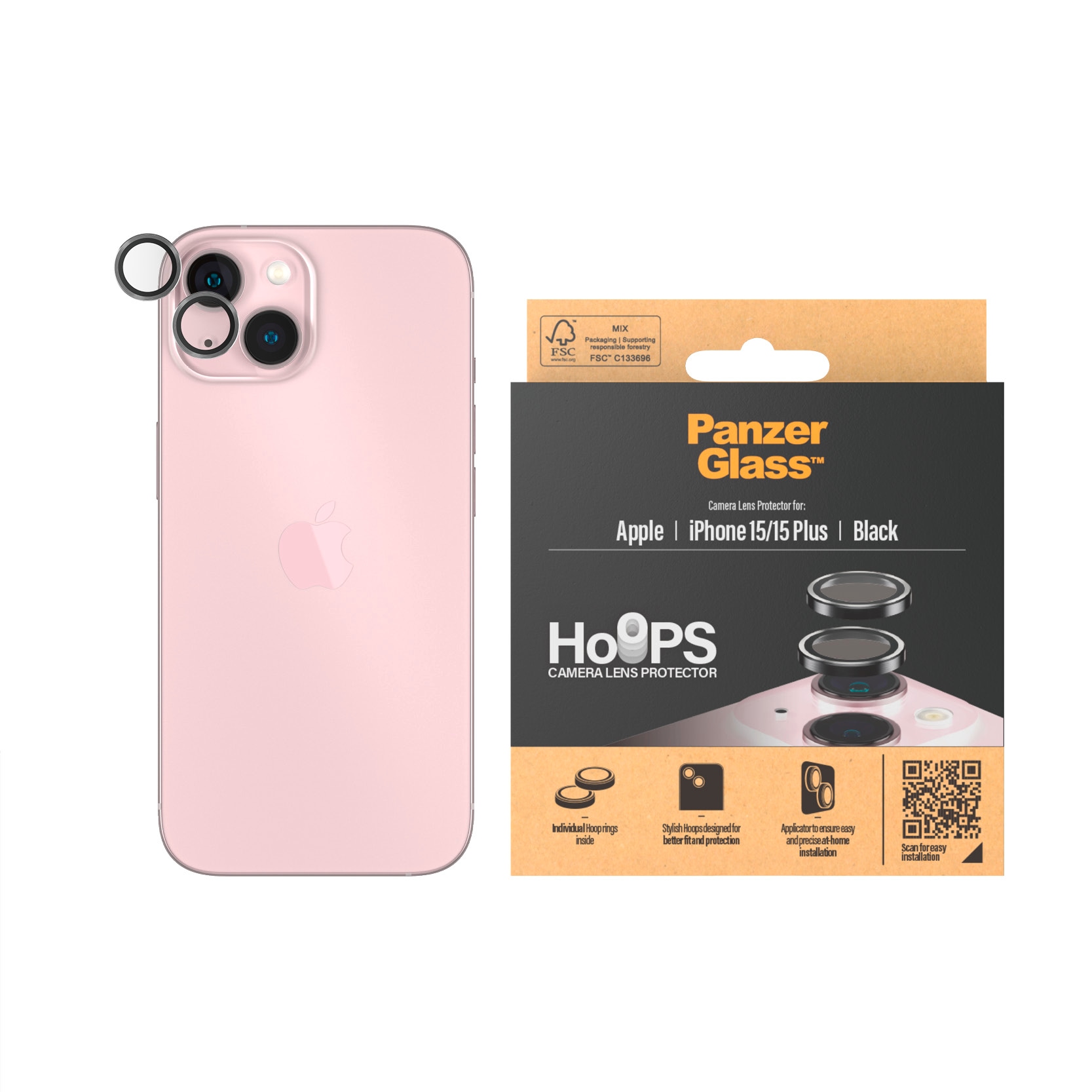 Kameraschutzglas »Hoops Camera Protector«, für iPhone 15-iPhone 15 Plus