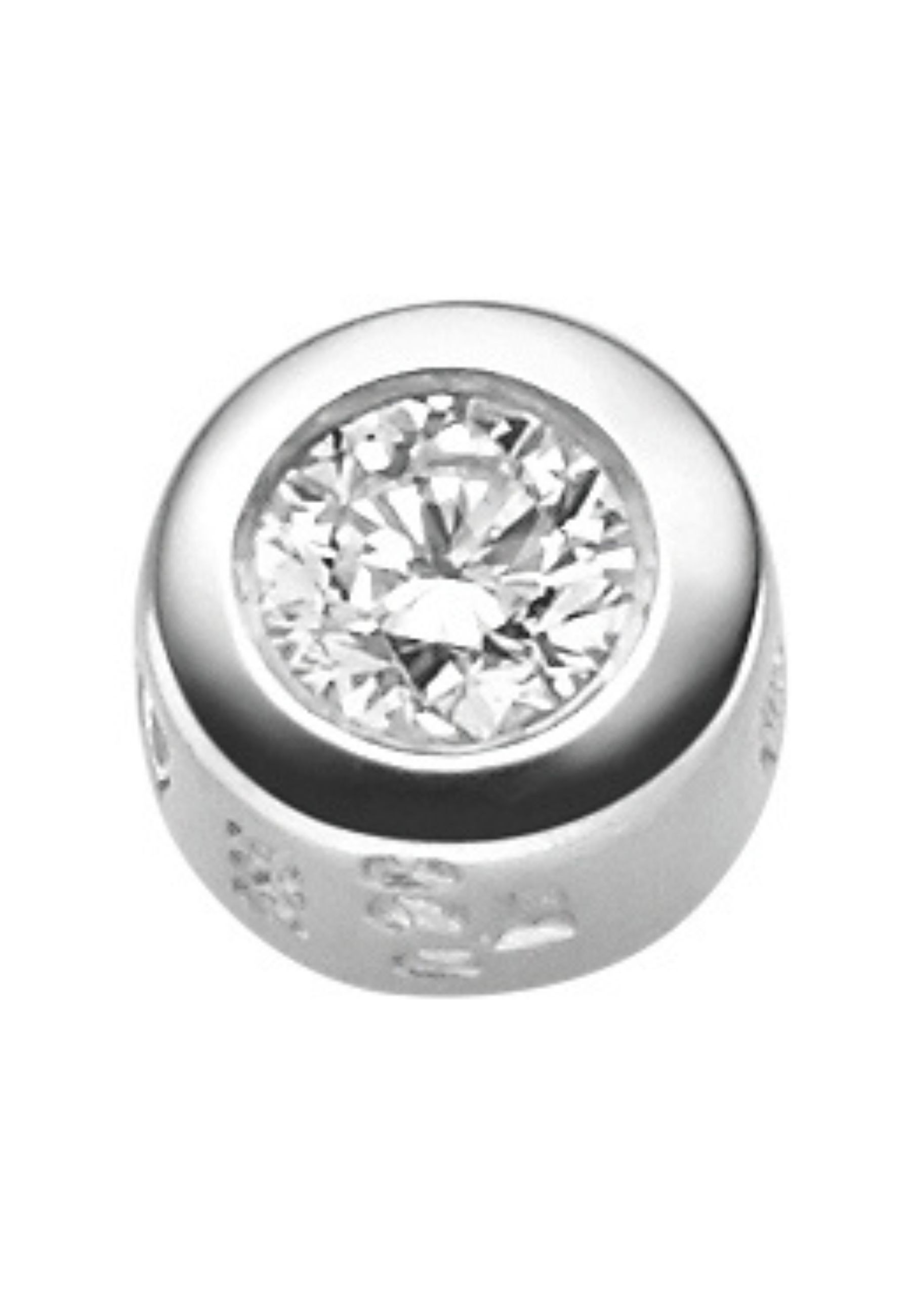 Adelia´s Kettenanhänger »Damen 585 Weißgold Anhänger mit Diamant Brillant Ø 6,1 mm«, mit Diamant / Brillant für Damen