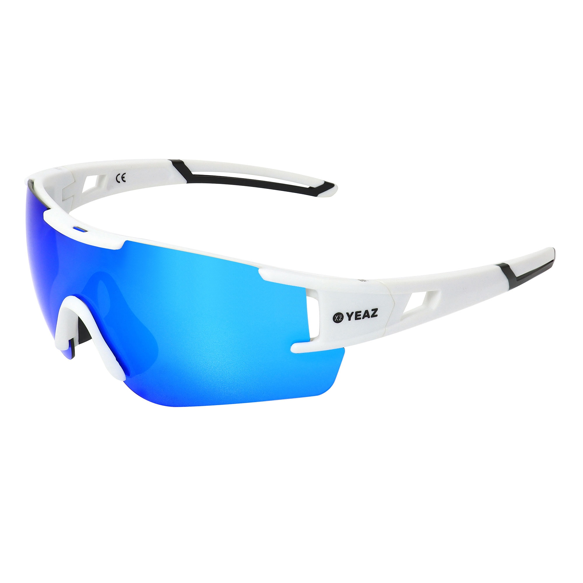 YEAZ Damen Sportbrille "Sport-Sonnenbrille Bright White/Blue SUNBLOW", blau, Sonnenbrillen