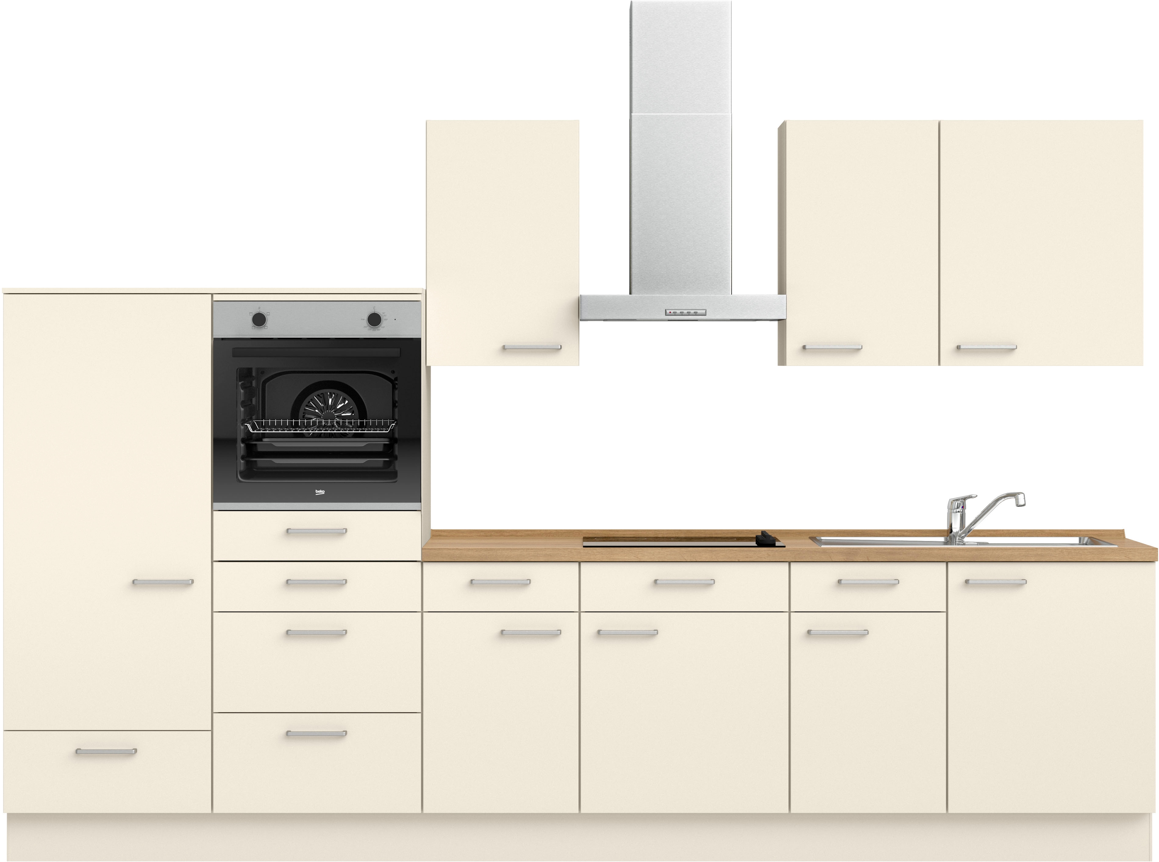 nobilia 1100000002199 ""Touch I", NEU: individuell anpassbar mit gratis Profi-Beratung" vormontiert, Breite 330 cm, Ausrichtung wählbar, wahlw. mit E-Geräten