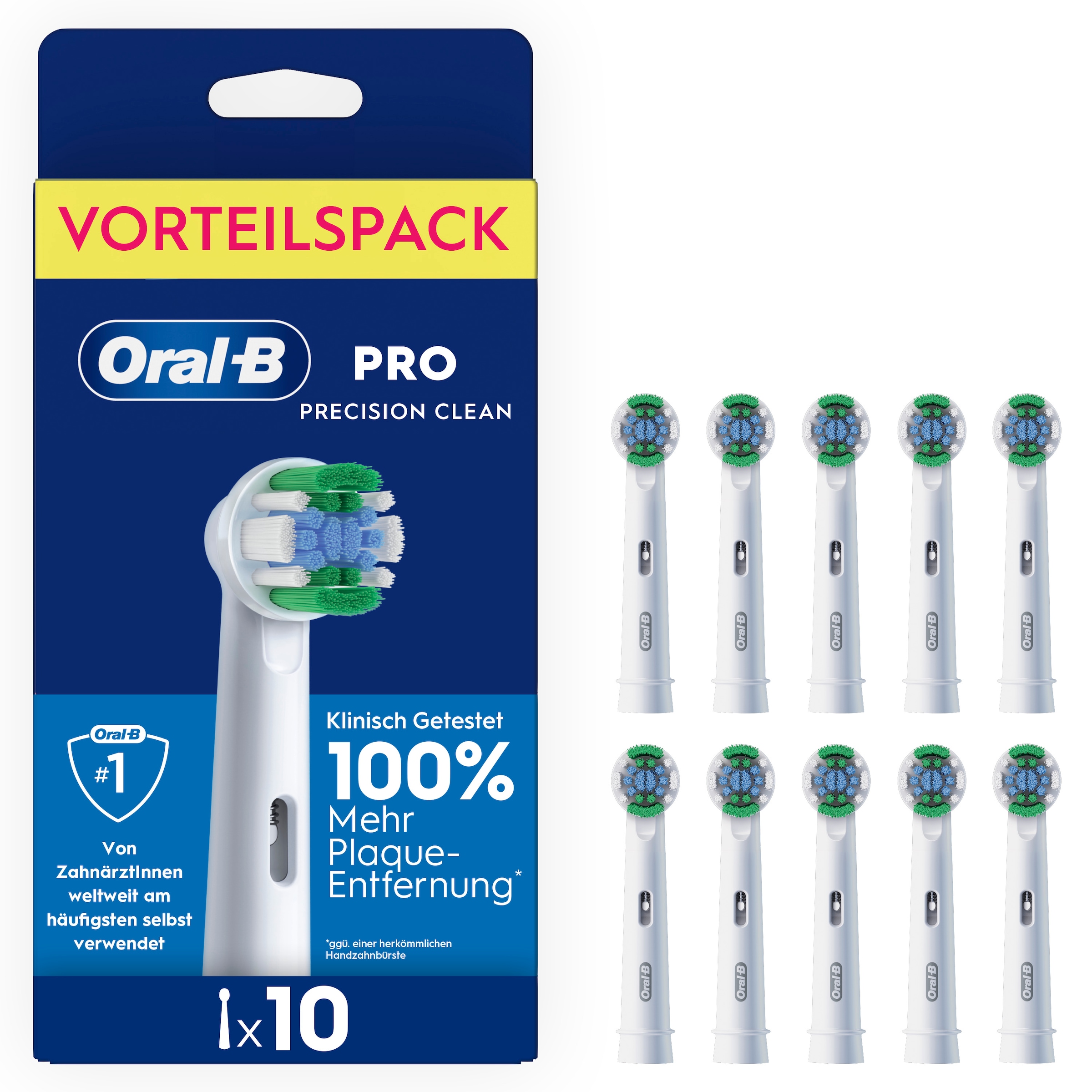 Oral-B Aufsteckbürsten »Pro Precision Clean« Zahnreinigung mit innovativen X-förmigen Borsten