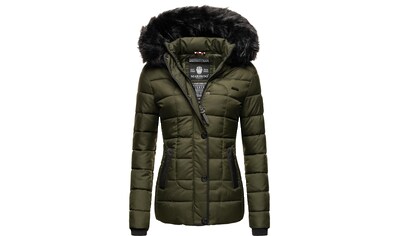 Marikoo Steppjacke »Vanilla«, mit Kapuze, edle Winterjacke m.  Kunstfellkapuze für kaufen | BAUR