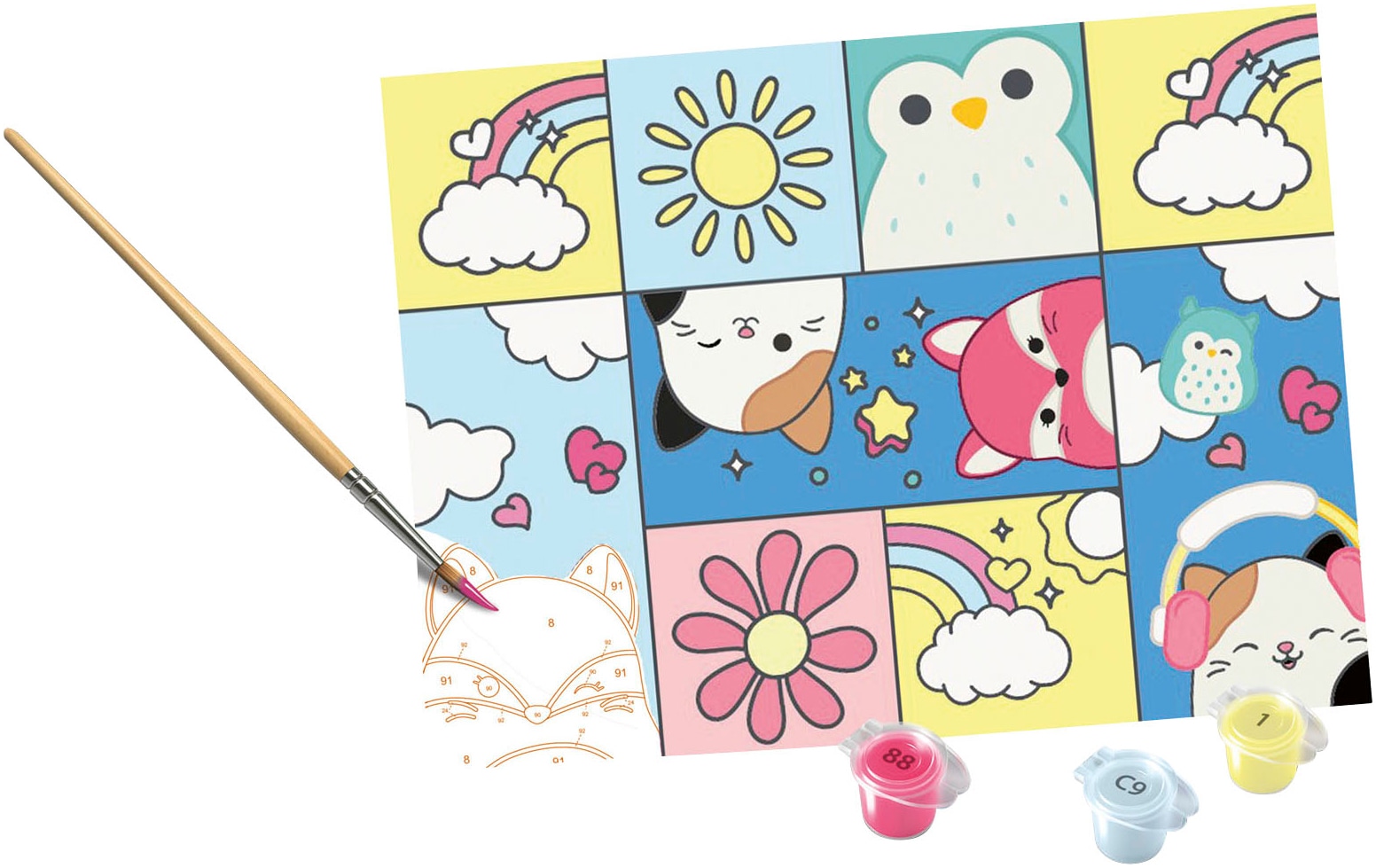 Ravensburger Malen nach Zahlen »Squishmallows«, Made in Europe