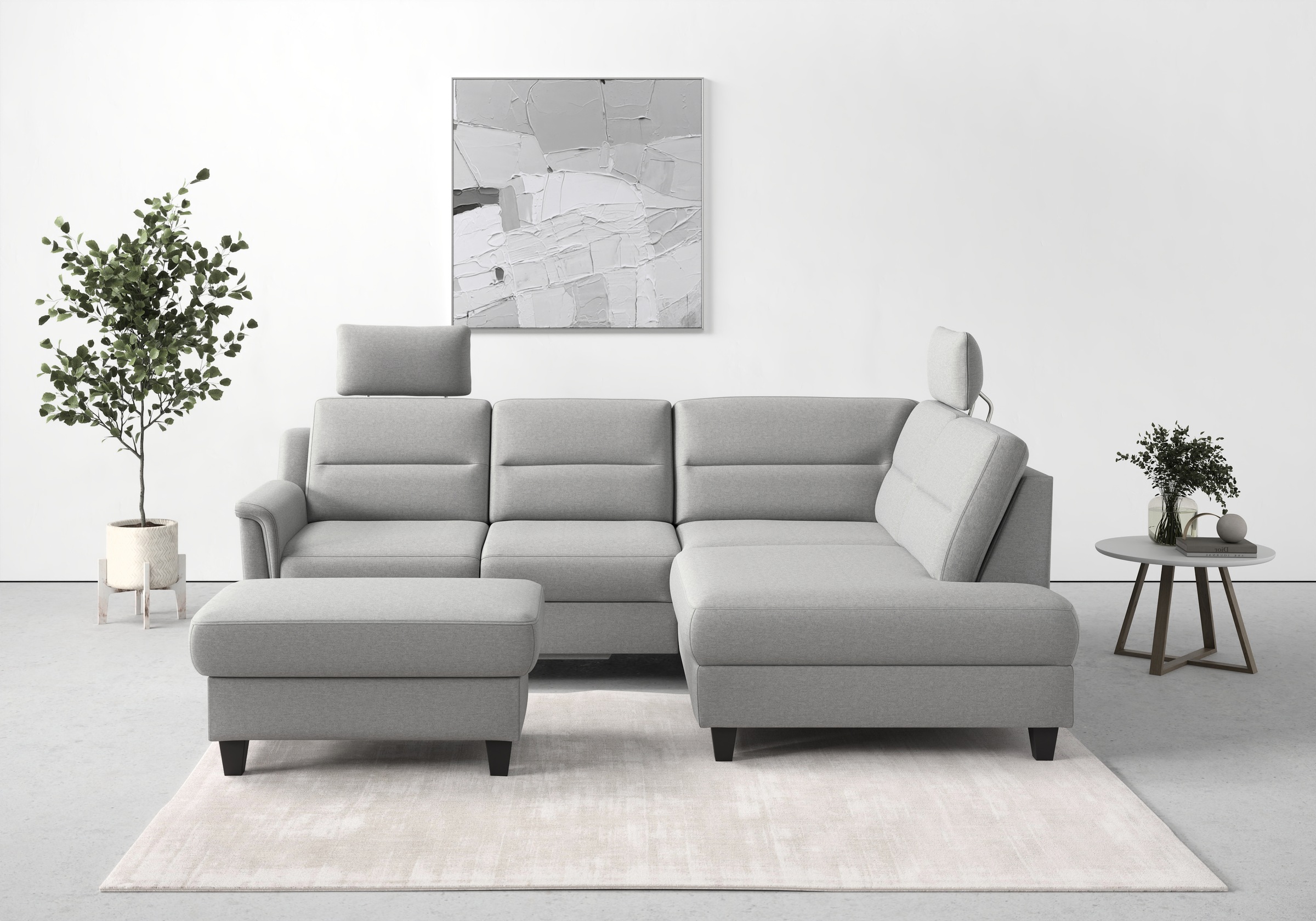 sit&more Ecksofa "Farö L-Form", inklusive Federkern, wahlweise mit Bettfunk günstig online kaufen