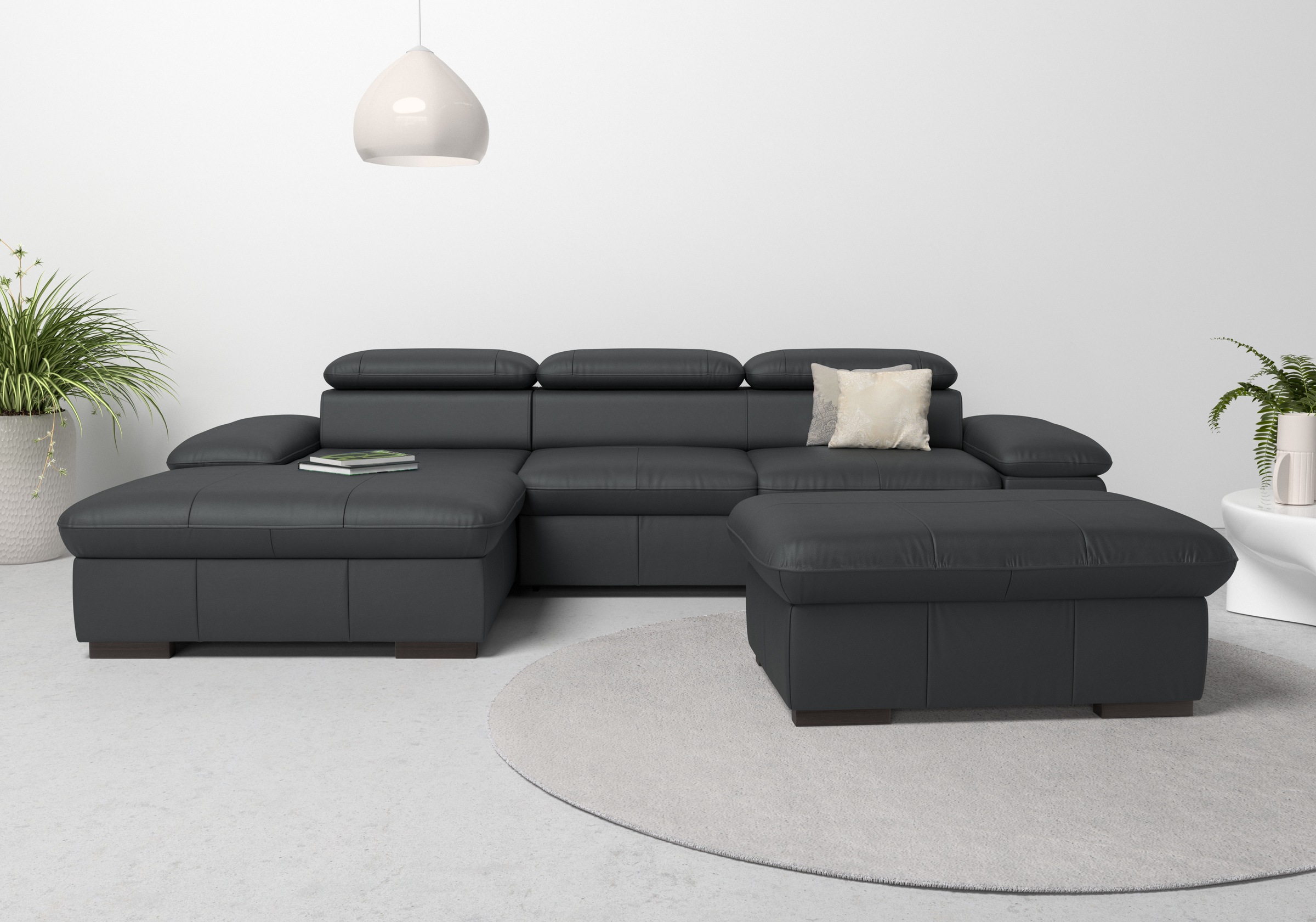 Home affaire Ecksofa »Alberto L-Form«, mit Kopfteilverstellung, wahlweise mit Bettfunktion
