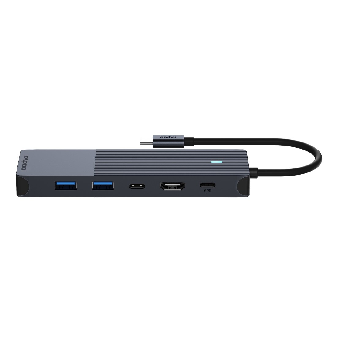 Rapoo USB-Adapter »UCM-2002 USB-C Multiport Adapter, 6in1, Grau«, USB-C zu HDMI-RJ-45 (Ethernet)-USB 3.0 Typ A, 18 cm