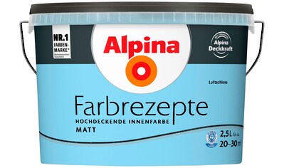 Alpina Wand- und Deckenfarbe »Farbrezepte Luftschloss«, Frisches Himmelblau, matt, 2,5... kaufen