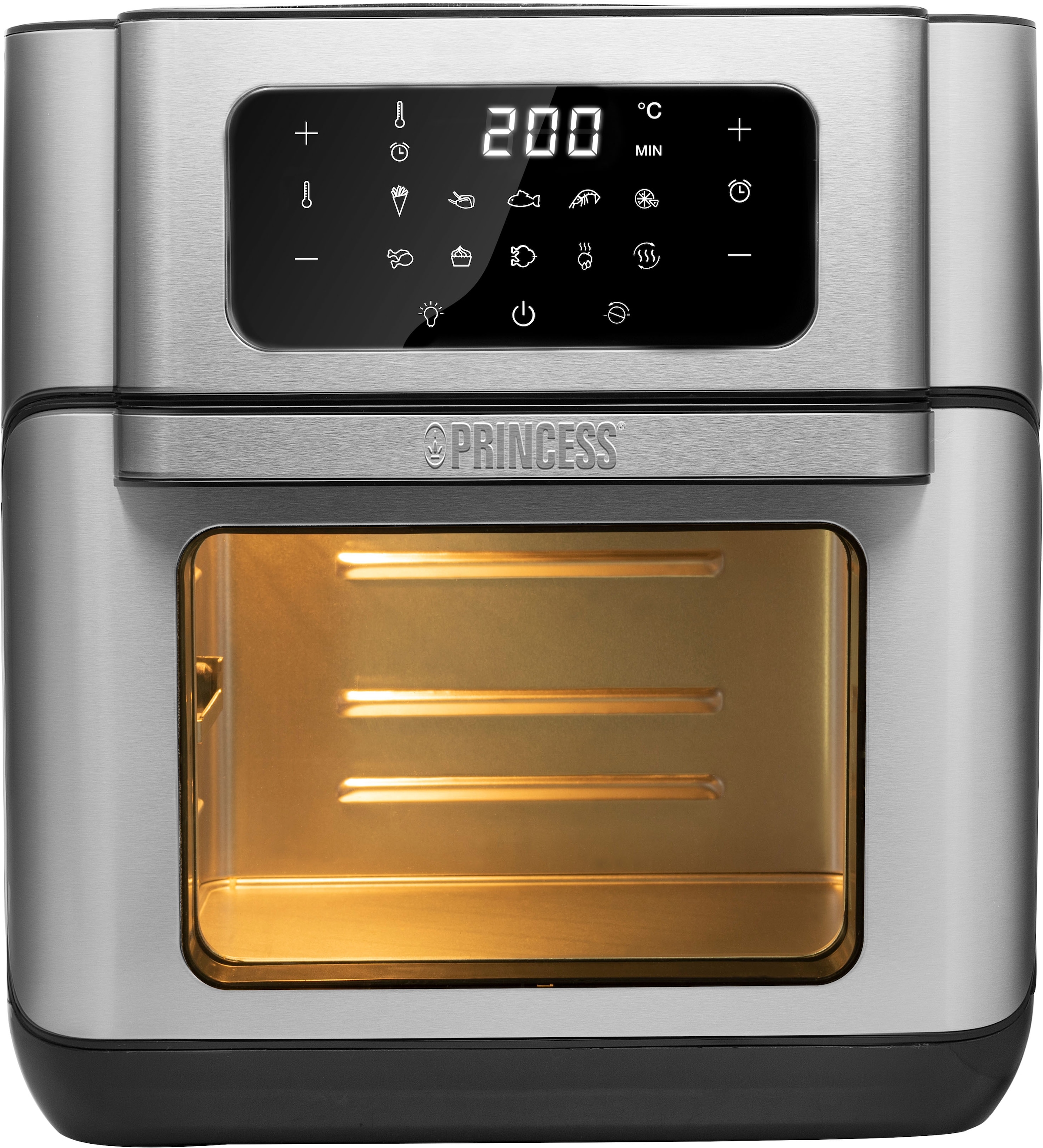 PRINCESS Heißluftfritteuse "182065" 1500 W Fassungsvermögen 10 l inkl. Roti günstig online kaufen