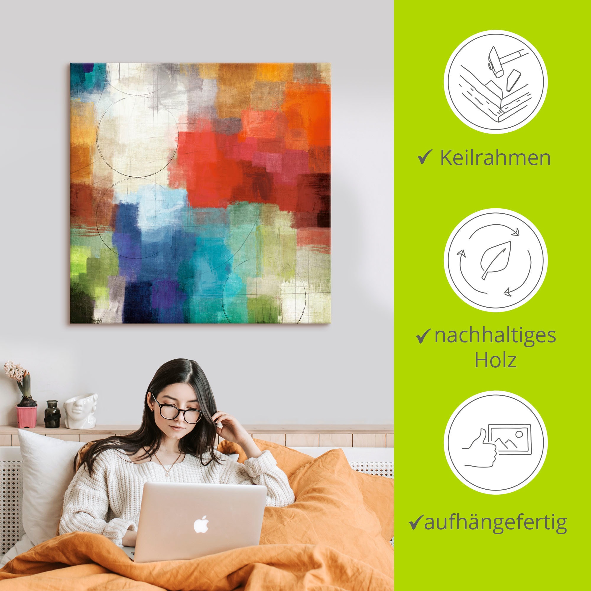Artland Wandbild »Jahreszeiten«, Gegenstandslos, (1 St.), als Leinwandbild, Poster in verschied. Größen