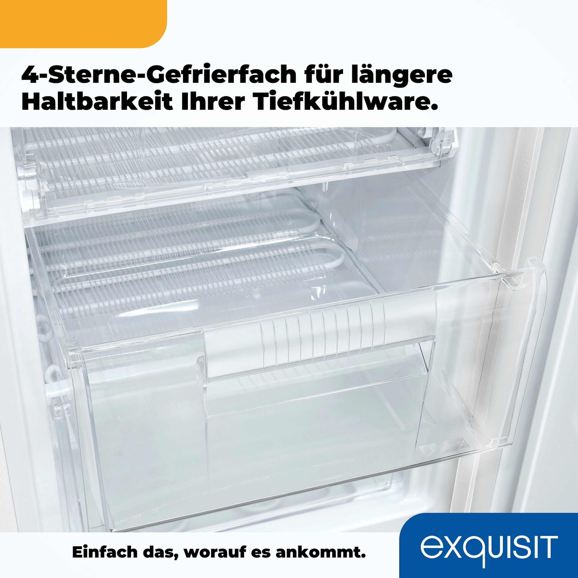 exquisit Gefrierschrank »GS81-051C«, 84,5 cm hoch, 54,9 cm breit