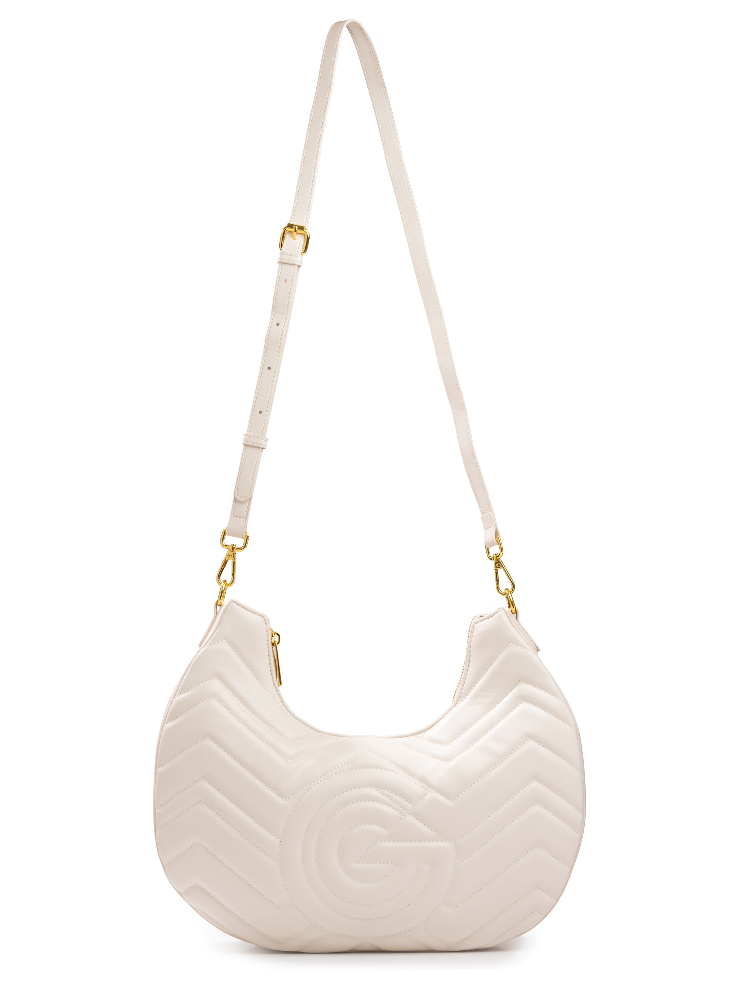 Gabriella GUCCI Hobo »JENNIFER« Damen Henkeltasche, Schultertasche, Umhängetasche mit vielen Details