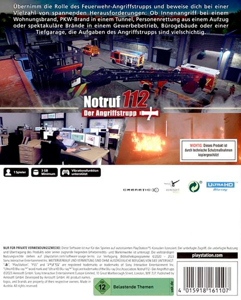 NBG Spielesoftware »Notruf 112 - Der Angriffstrupp - Playstation 5«, PlayStation 5