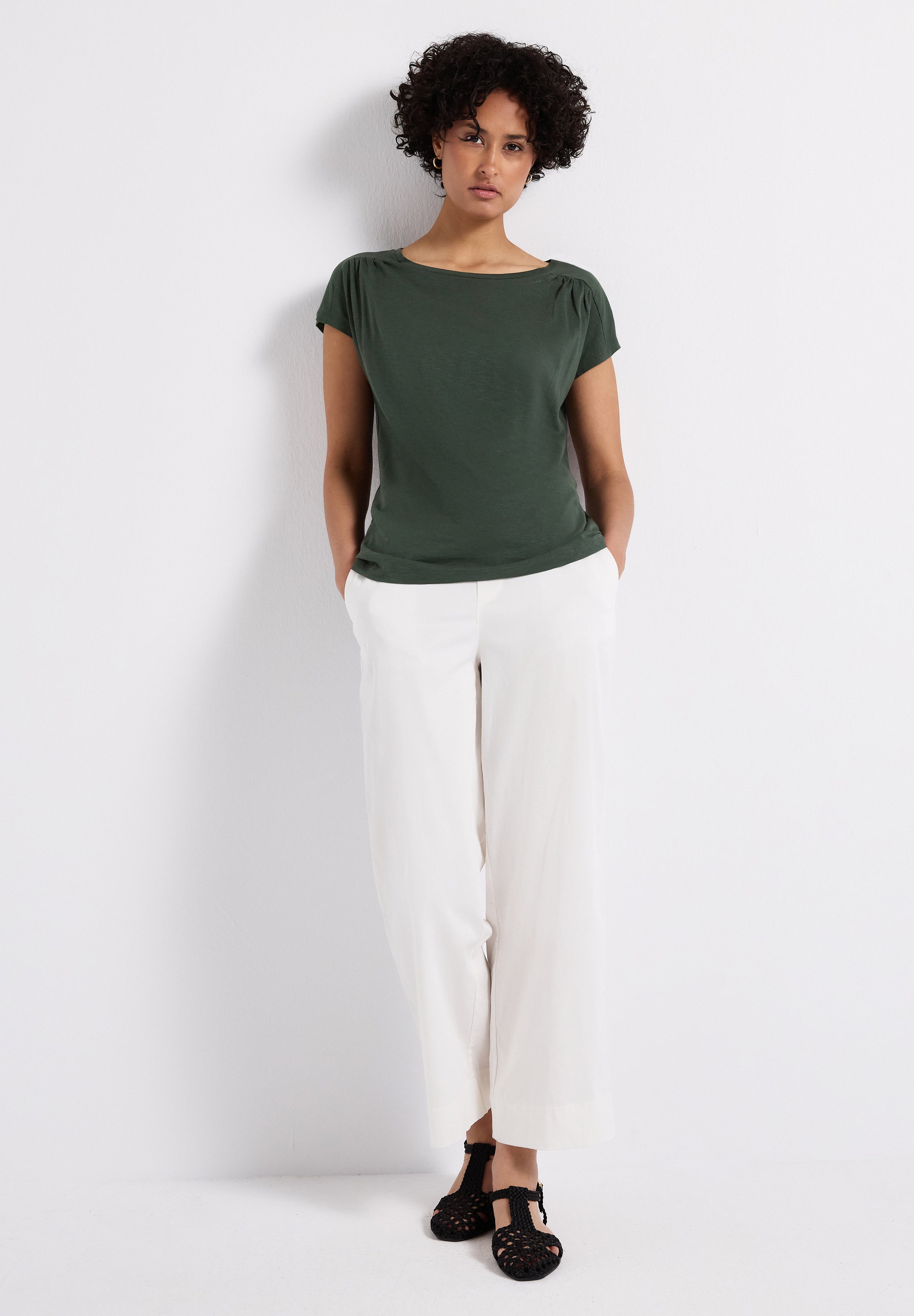 STREET ONE Shirttop, mit Raffung