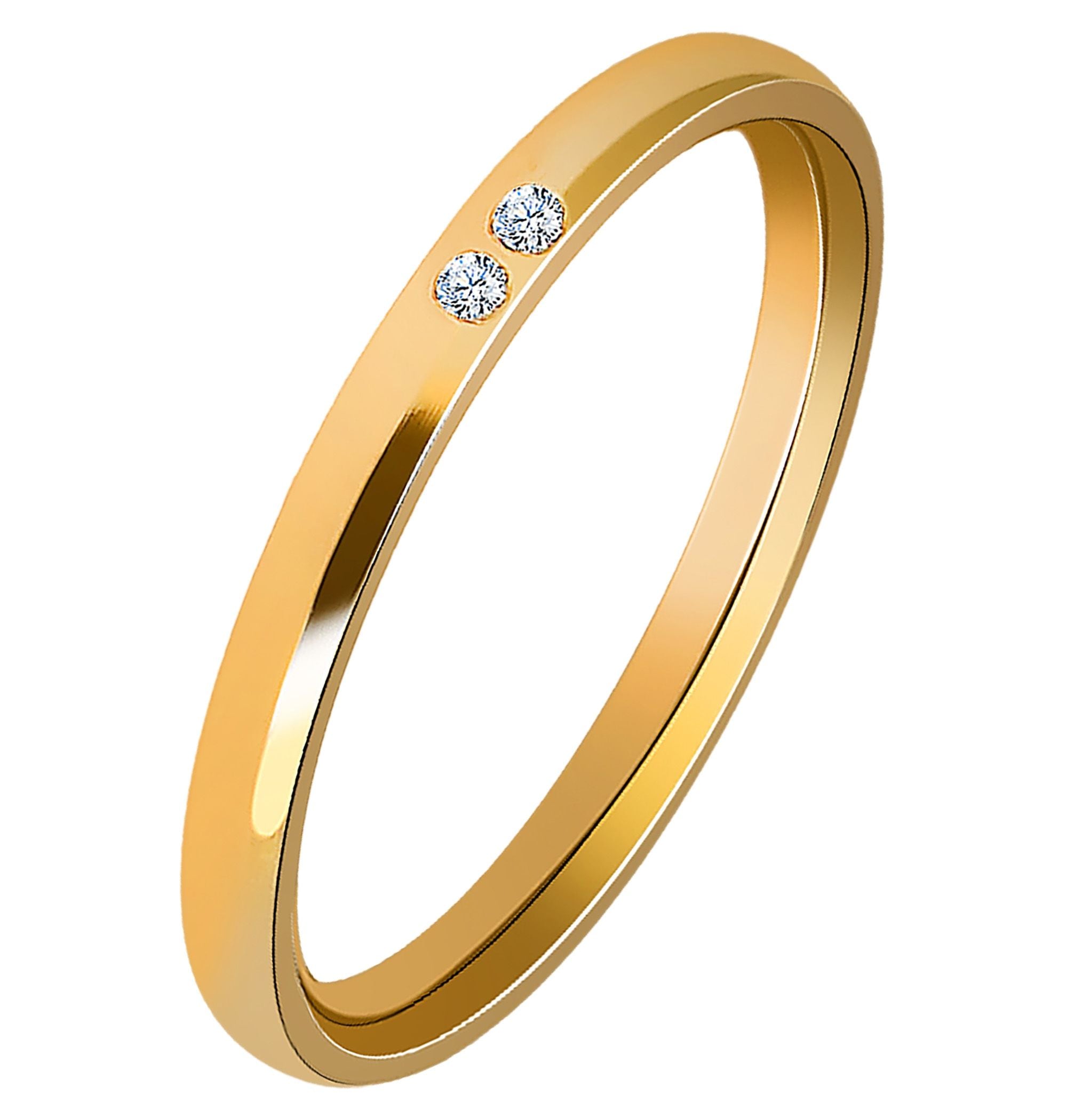 Adelia´s Fingerring »Damen Ring aus Edelstahl mit Strass Steinchen«