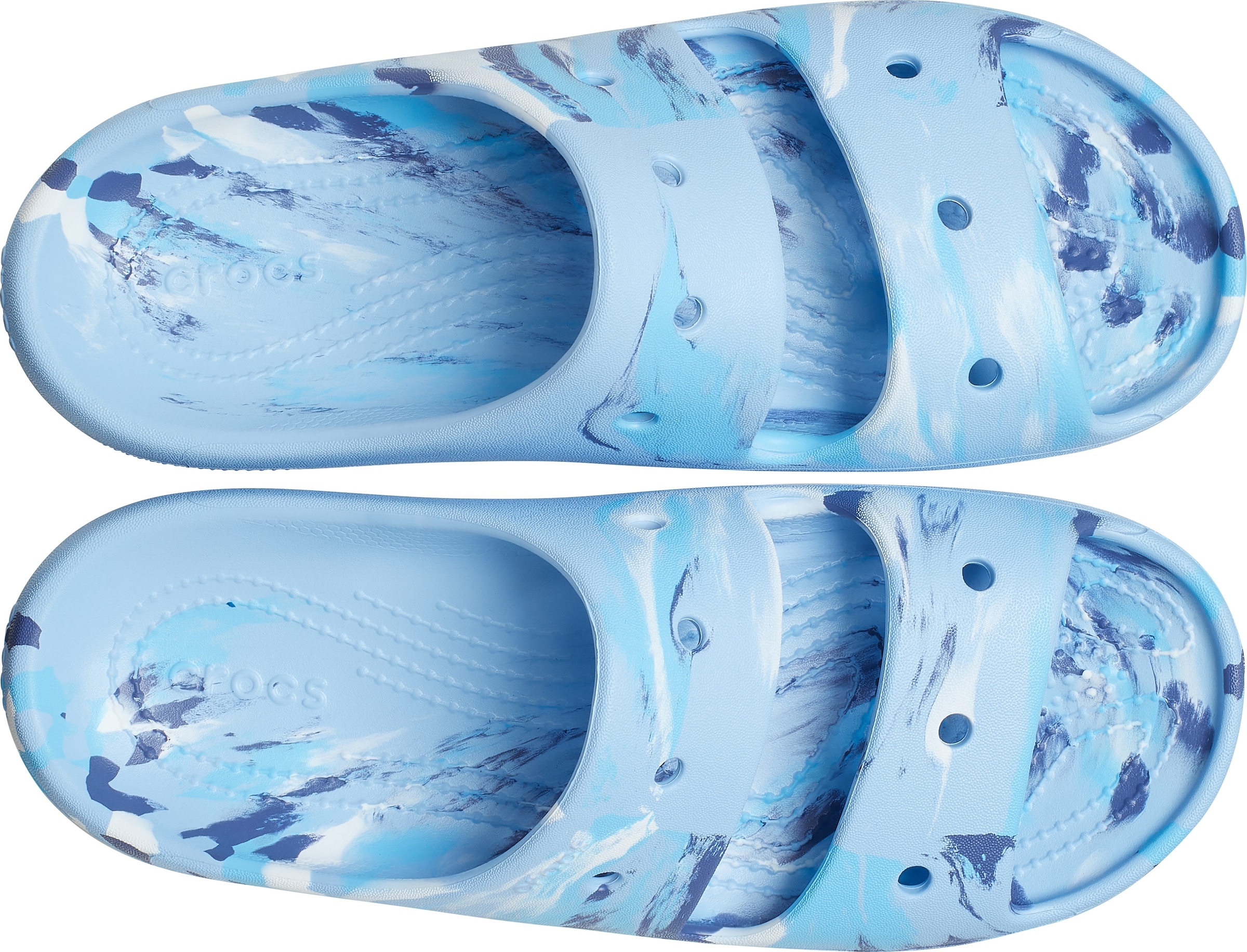 Crocs Pantolette »Classic Marbled Sandal«, mit Tieffußbett