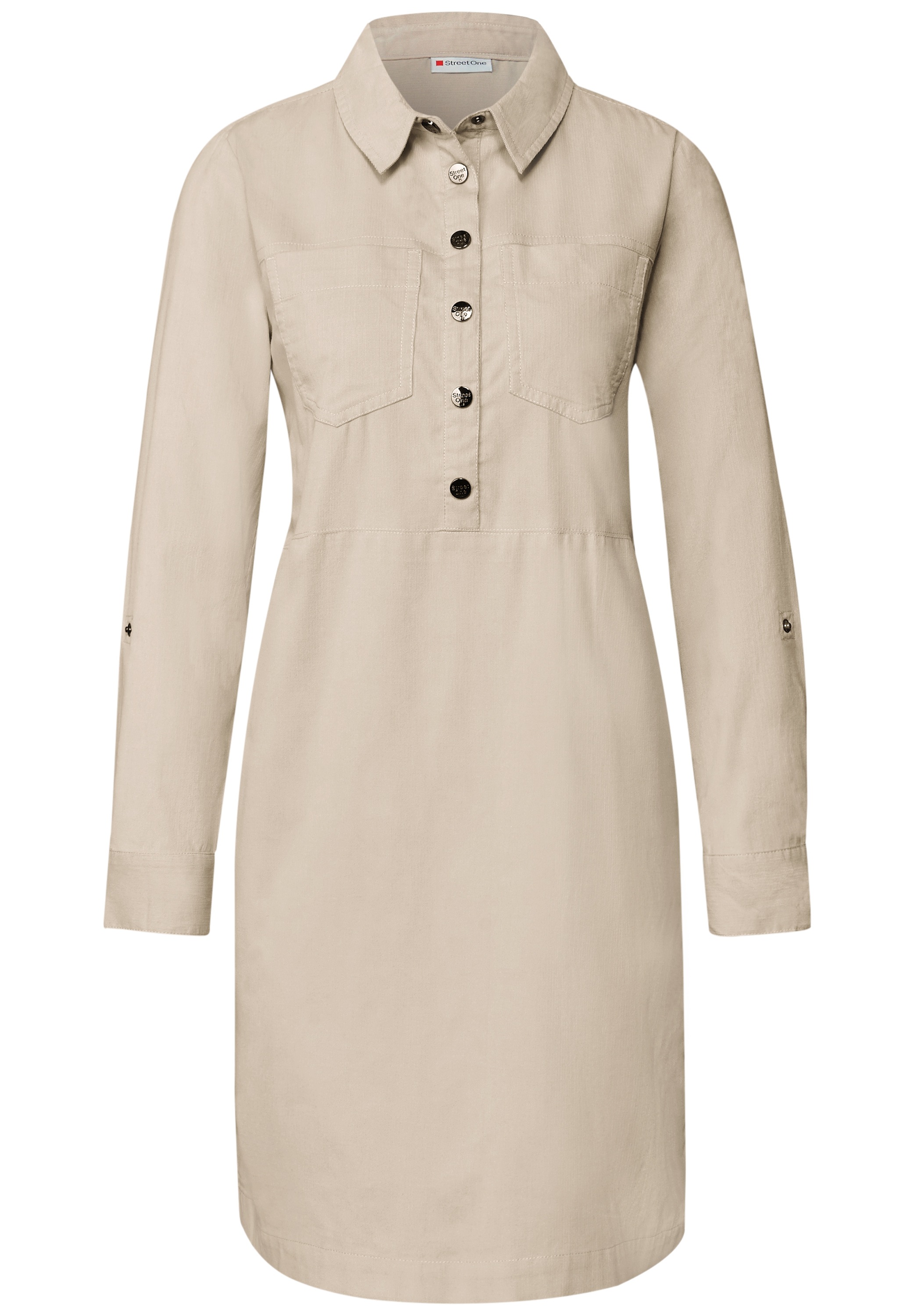 Thumbnail - STREET ONE Blusenkleid Brusttasche aus 100% Baumwolle