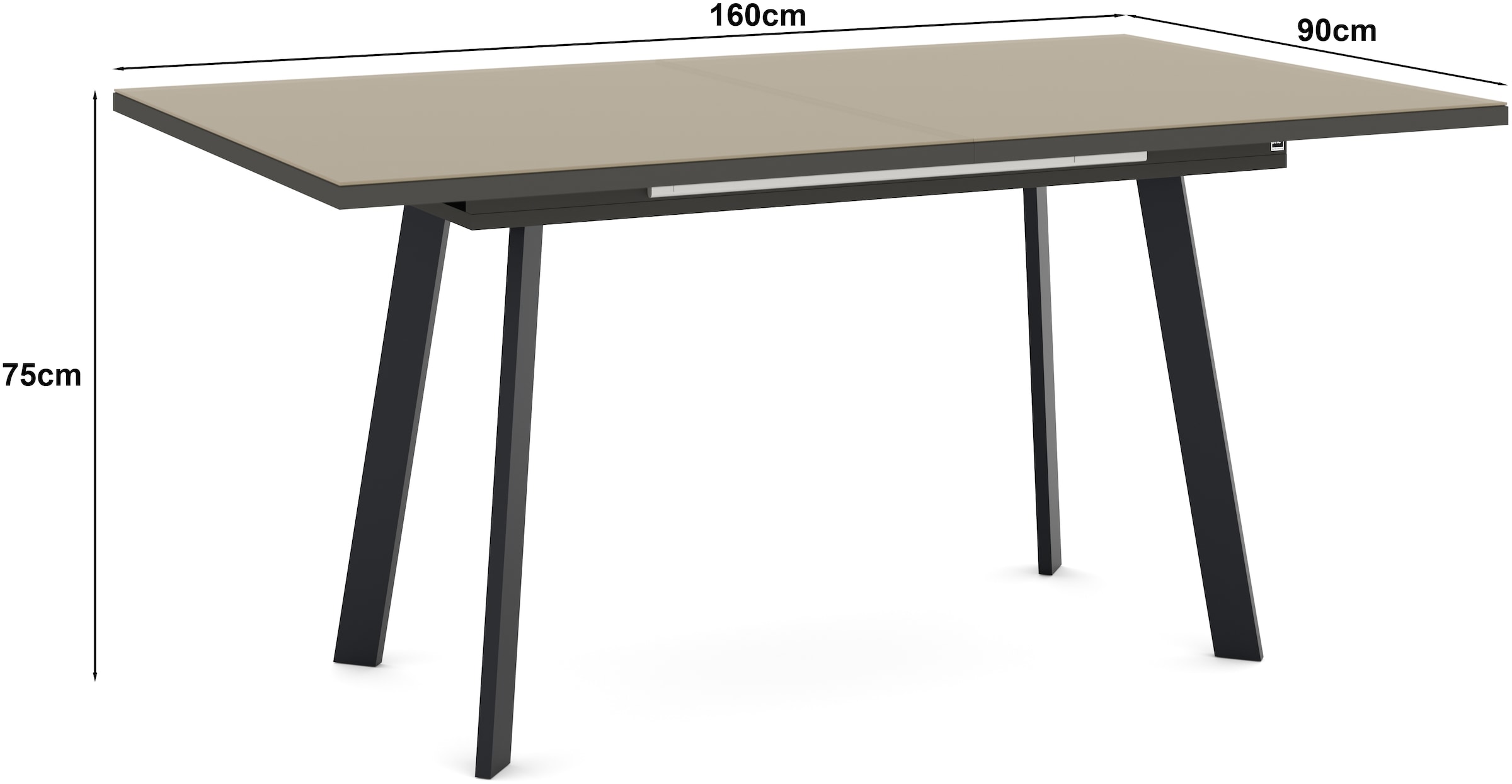 set one by Musterring Esstisch »Reno« 1 Stk. tlg. Mit Vierkantfuß, wählbaren Gestellen und Plattenfarben