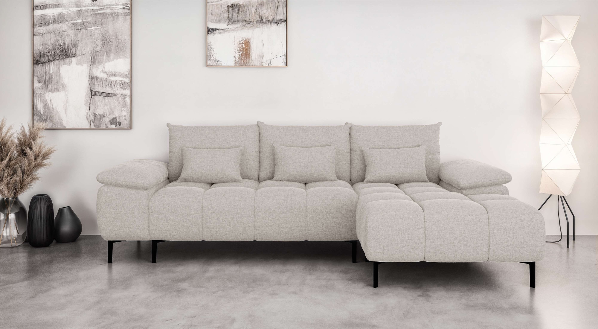 INOSIGN Ecksofa "DROMARA Schlafsofa mit Bettkasten, Maße: B/T/H 277/141/91 günstig online kaufen