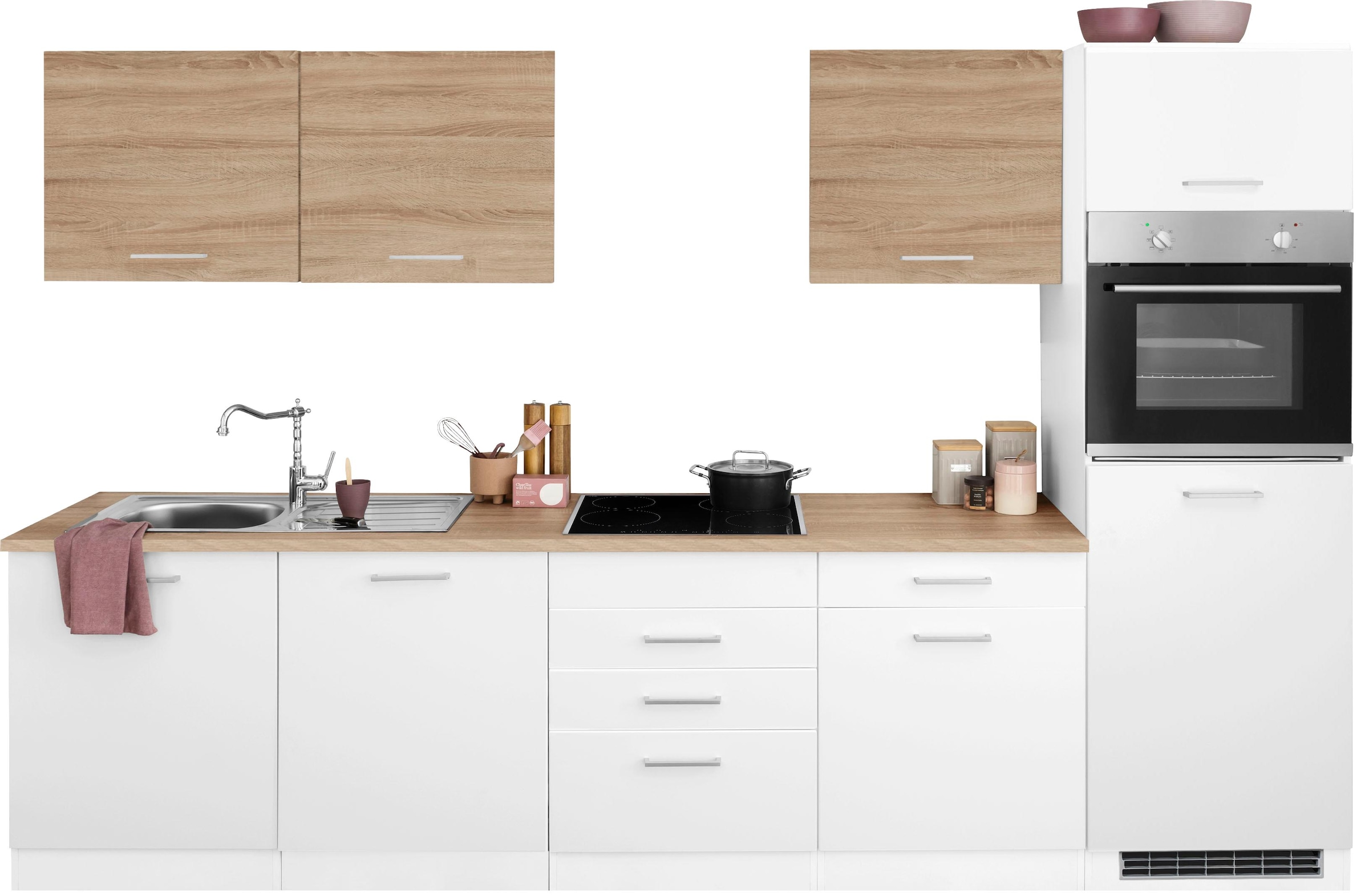 HELD MÖBEL Küchenzeile »Visby«, ohne E-Geräte, Breite 300 cm für  Kühlschrank und Geschirrspüler kaufen | BAUR