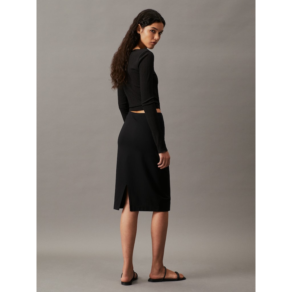 Calvin Klein Jeans Sweatrock »ARCHIVAL MILANO LR MIDI SKIRT«, mit Logomarkenlabel