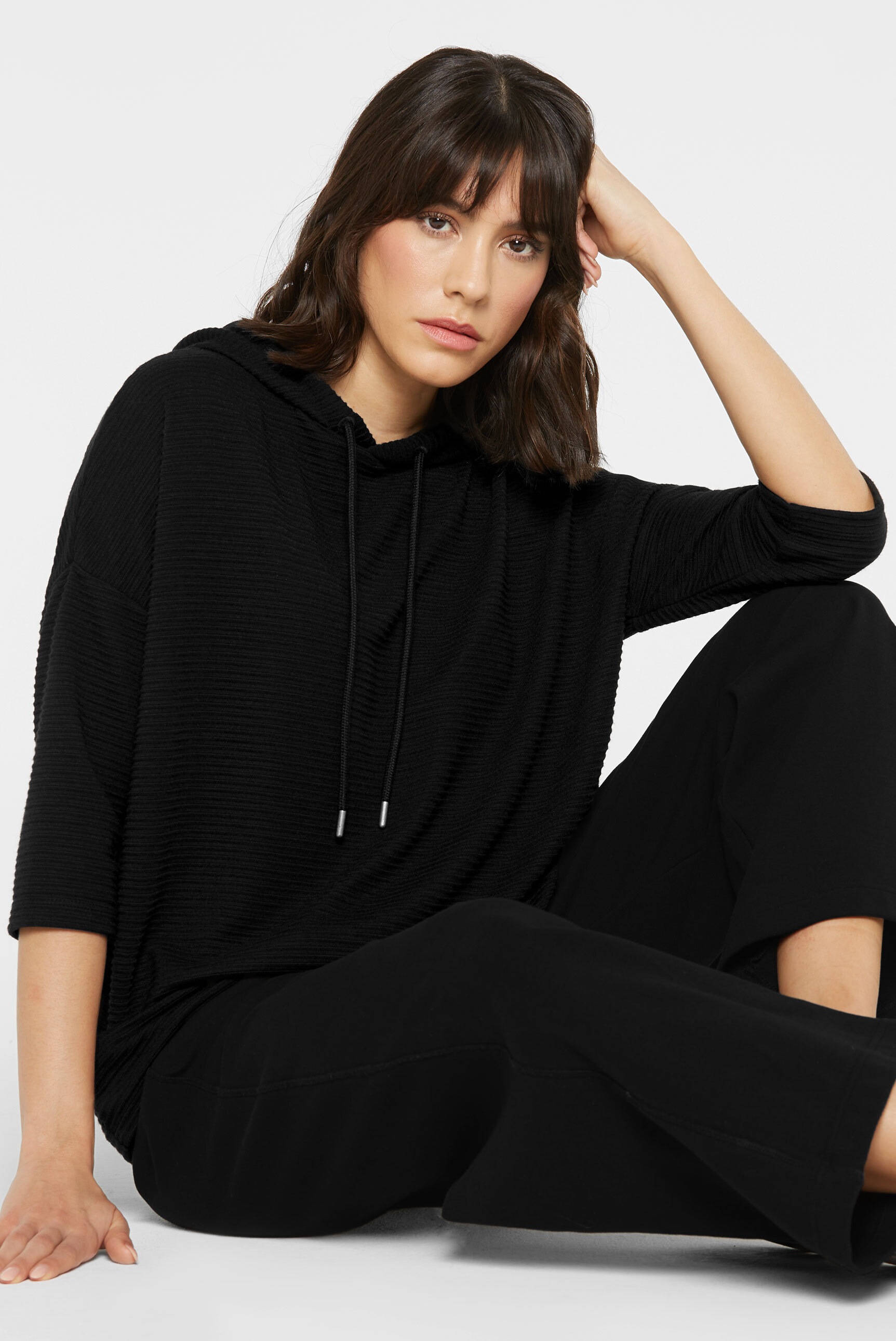 SENSES.THE LABEL Kapuzensweatshirt, mit überschnittenen Schultern