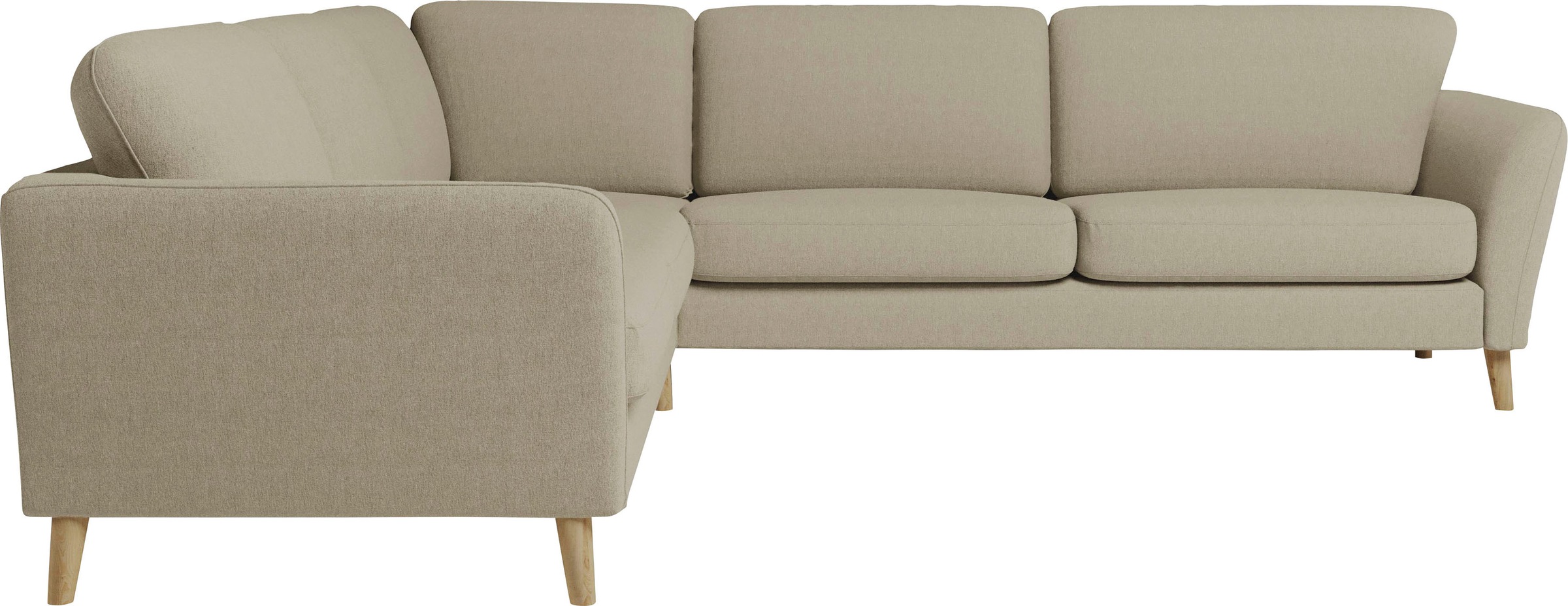 Home affaire Ecksofa "MARSEILLE 278/278 cm, L-Form, Webstoff, Flachgewebe, günstig online kaufen
