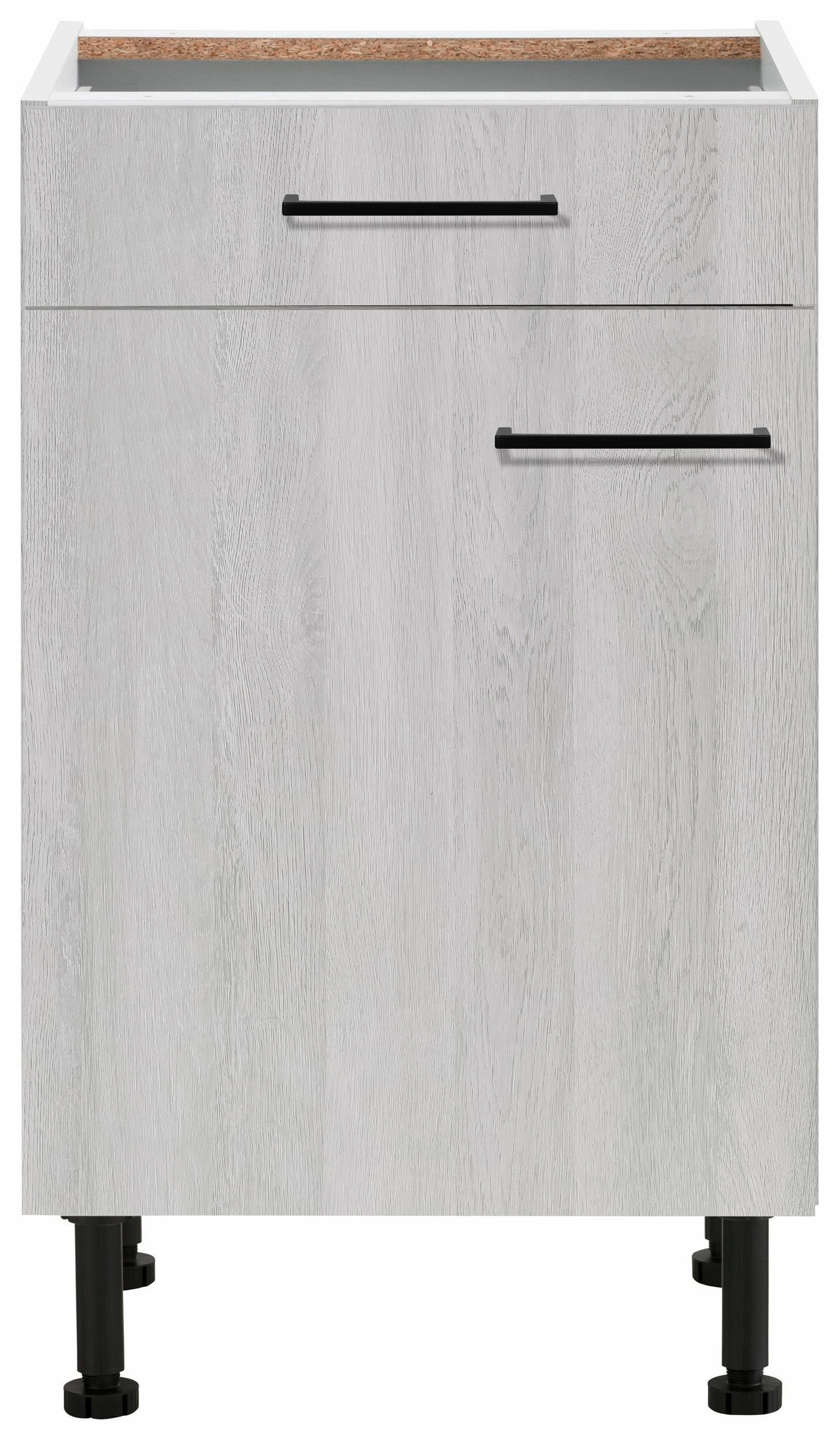 wiho Küchen Unterschrank »Nisos« 50 cm breit, Soft-Close in Schubkästen, verstellbare Füße, ohne Platte